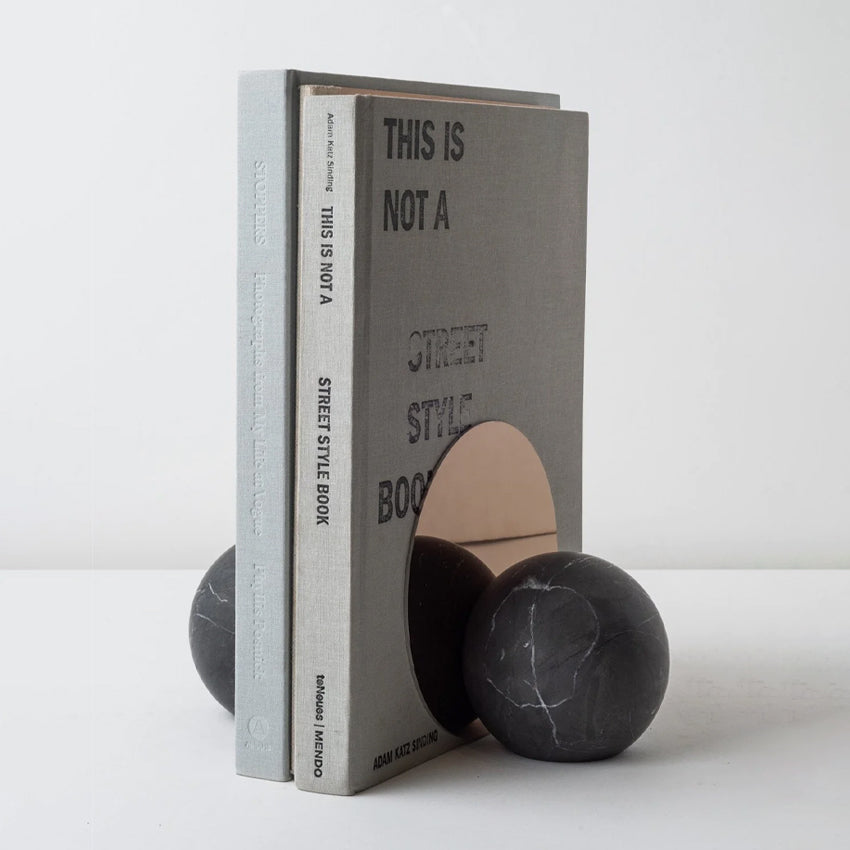 CDMX Design | Bruci Limited Edition Bookends - Heavy Duty Metal Bookends for Home & Office Decor - Unique Modern Book Holder for Shelves, Desks & Libraries