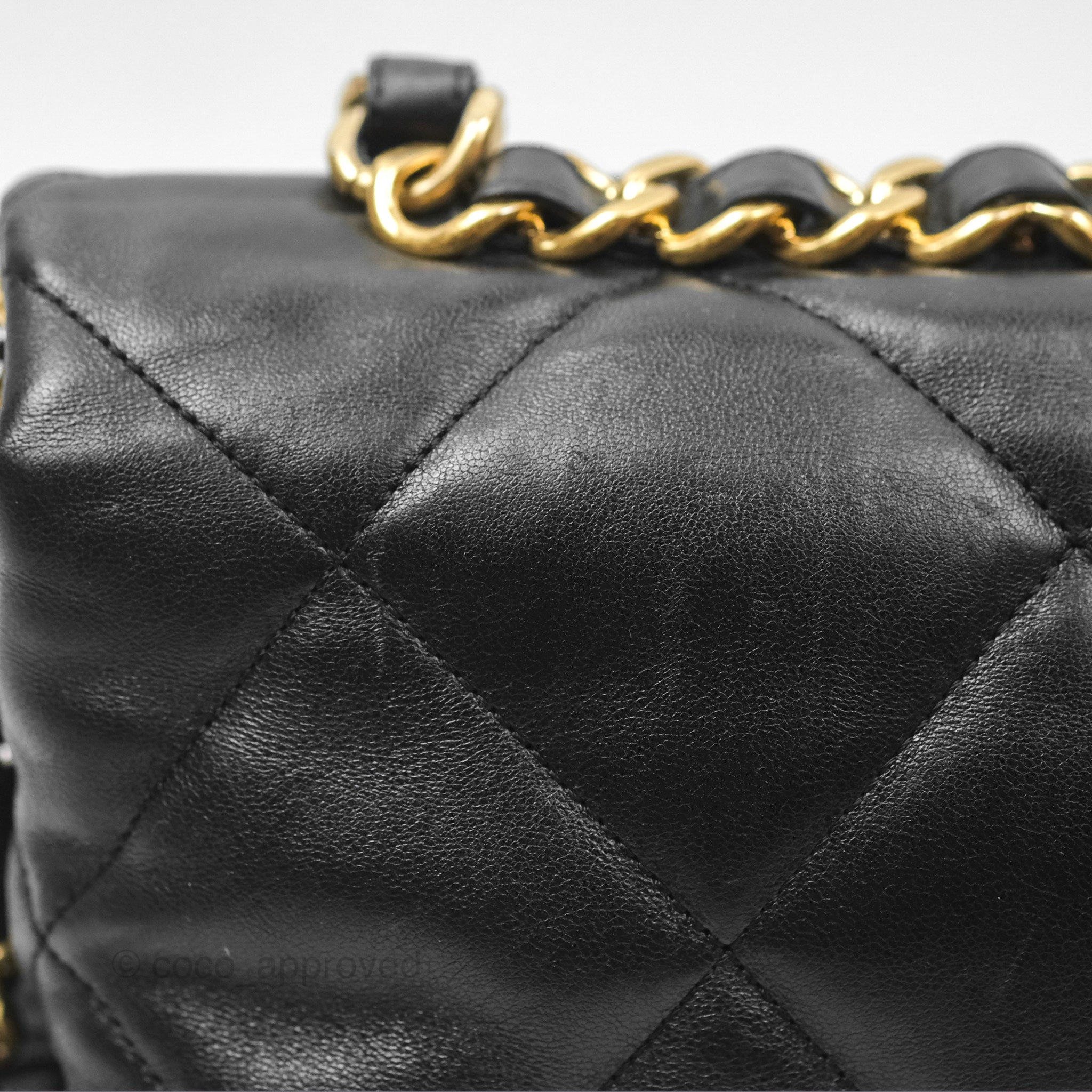 Chanel Classic Flap Bag with Chain Handle - Black Goatskin Leather & Gold Hardware | Luxury Shoulder Bag for Women, Perfect for Evening Events & Date Nights
