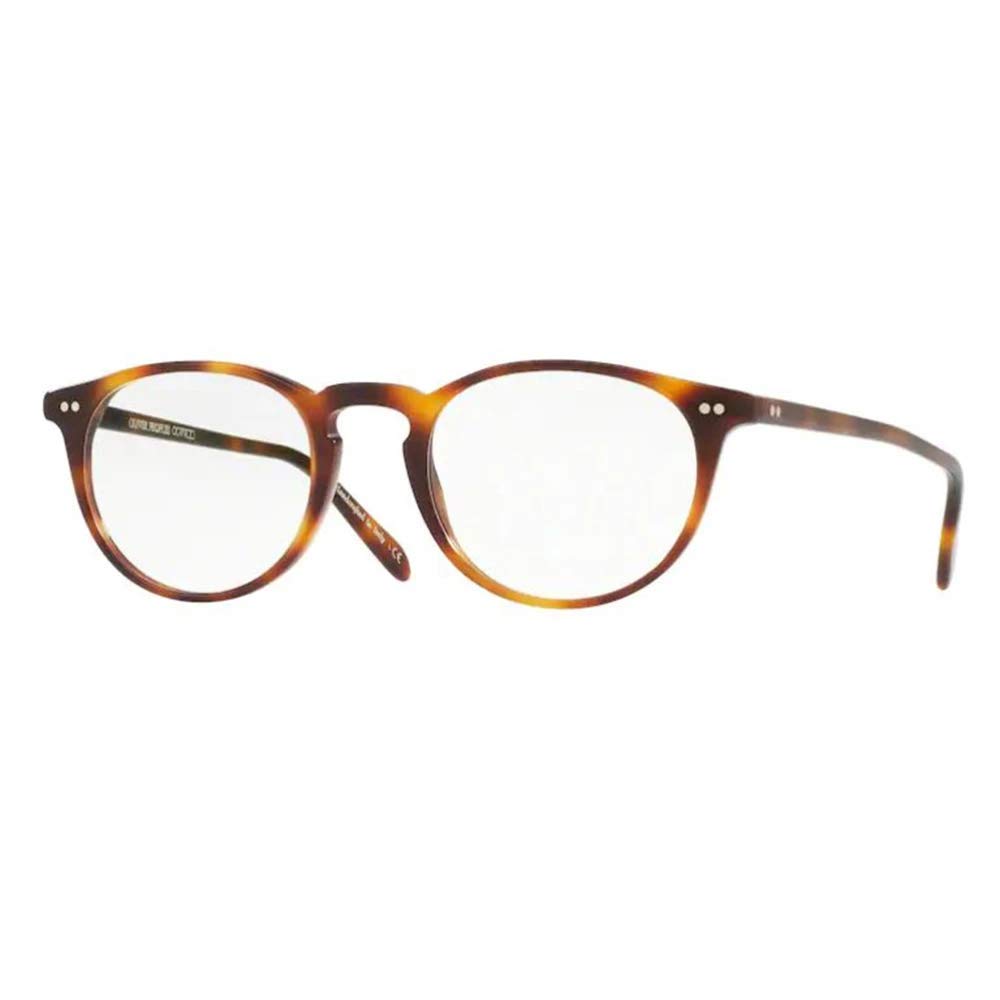 Oliver Peoples Rx Eyeglasses Frames Riley R 5004 1007 - 45x20mm Dark Mahogany Italian Acetate - Premium Prescription Glasses for Men & Women - Perfect for Office, Reading & Everyday Wear