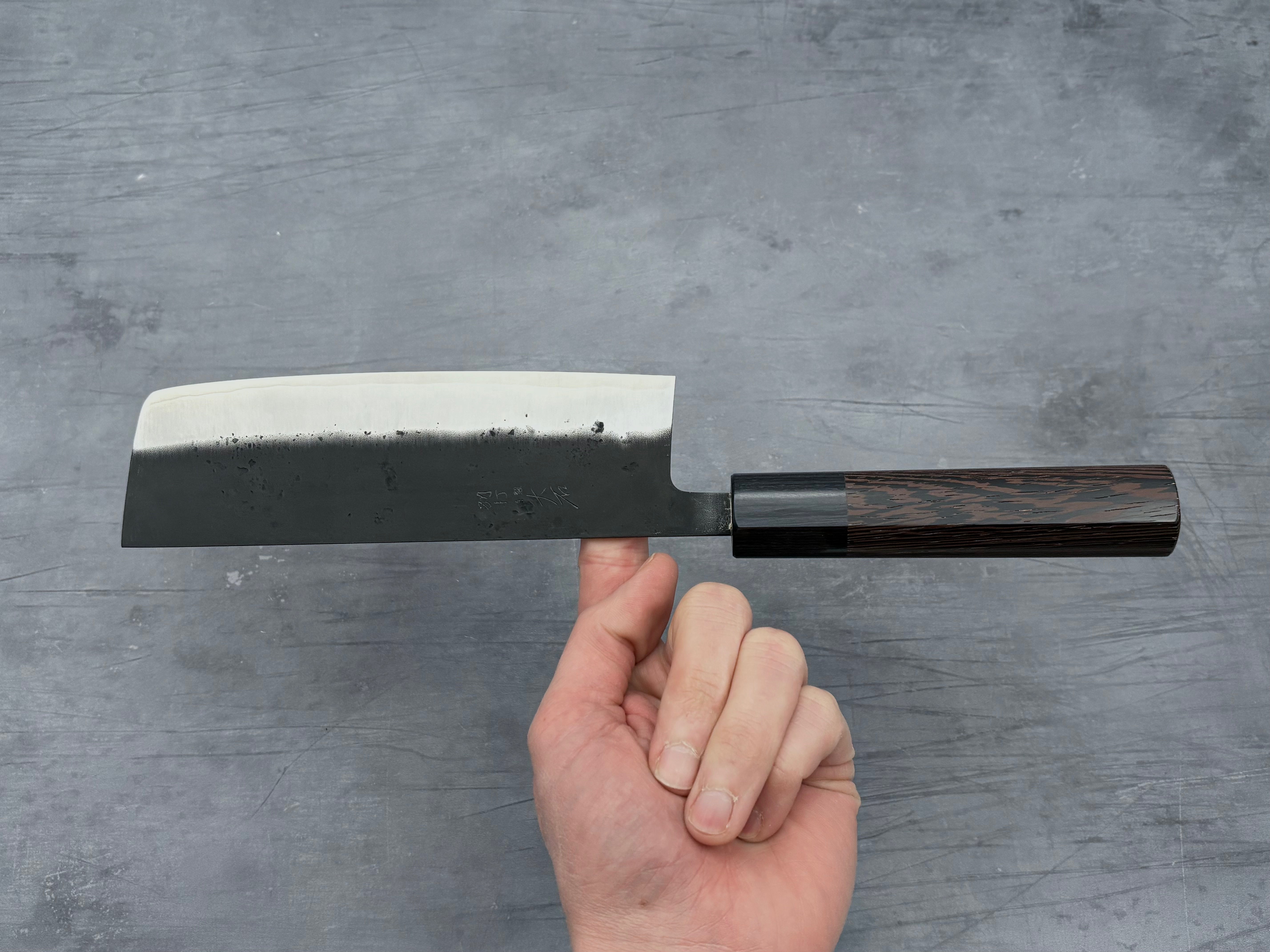 Premium Ohishi SLD Nakiri Knife - Japanese High-Carbon Steel Blade for Professional Chefs & Home Cooks - Perfect for Slicing, Dicing & Chopping Vegetables