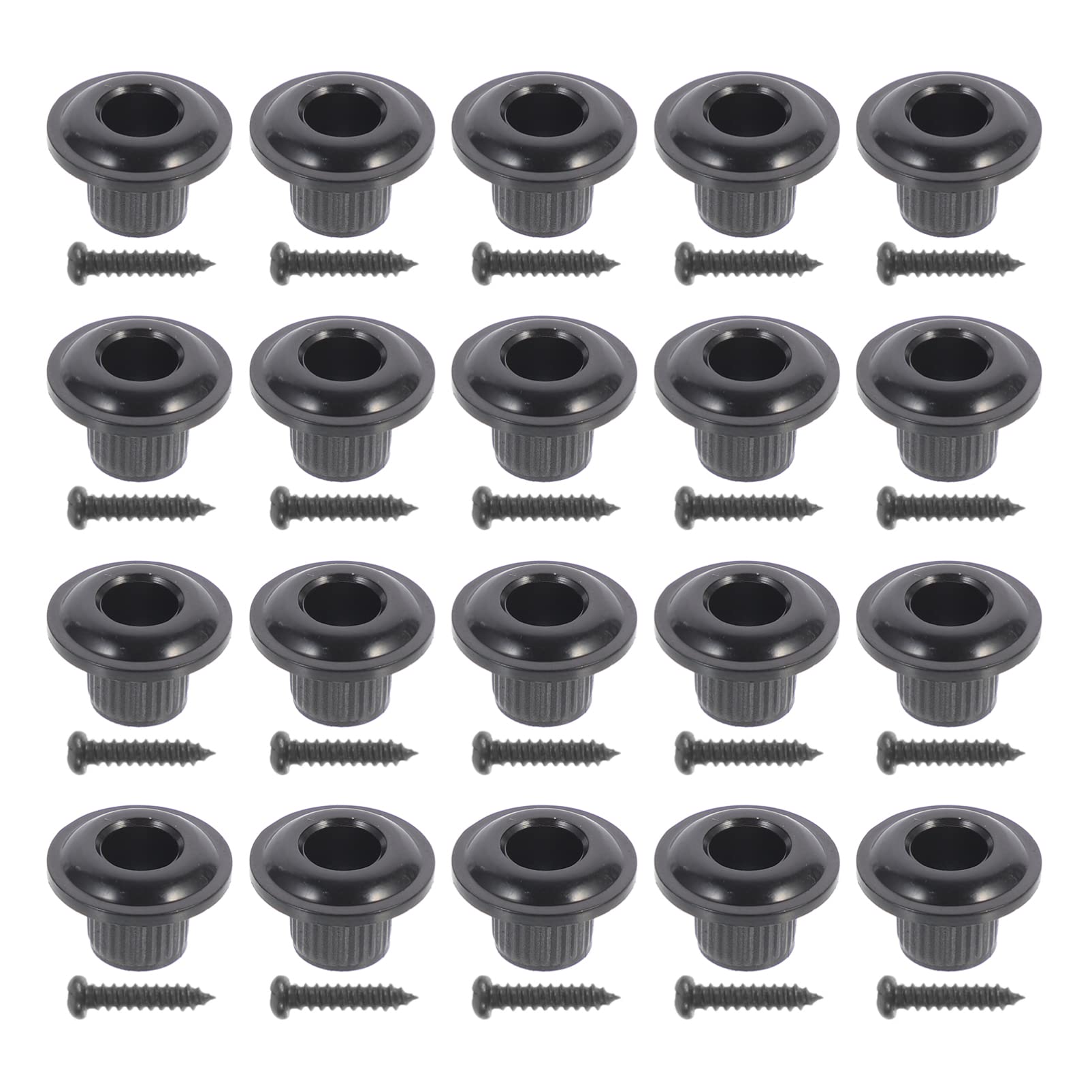 EXCEART 18pcs Folk Guitar Tuning Pegs - Durable Guitar Tuning Keys & Head Knobs Replacement (Black) - Perfect for Acoustic Guitar Maintenance & DIY Repairs