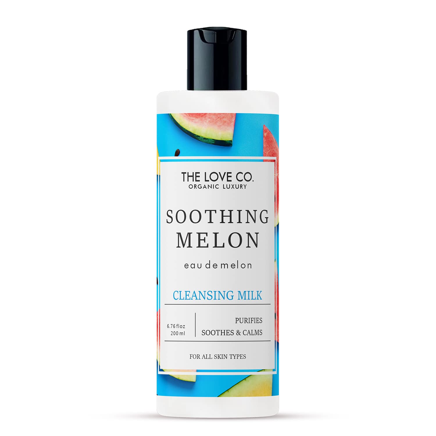 THE LOVE CO. Gentle Cleansing Milk - Relaxing, Soothing & Moisturizing Daily Face Cleanser | Natural Makeup Remover with Safe Ingredients | Eco-Friendly Skincare (200ml) | Perfect for Sensitive Skin & Nighttime Routine