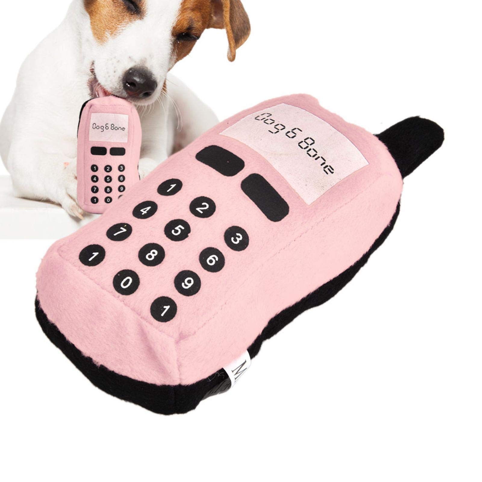 GLOGLOW Squeaky Plush Dog Chew Toy - Cell Phone Shaped Puppy Toy for Small & Medium Dogs - Interactive Stuffed Animal for Playtime & Teething Relief