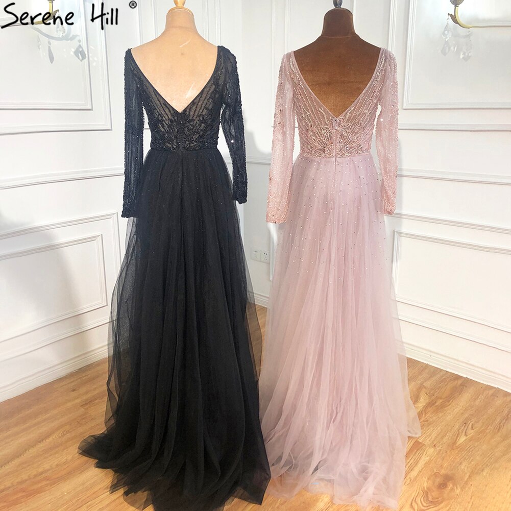 Elegant Pink Mermaid Evening Dress with Train - Luxury Muslim Gown for Women - Perfect for Weddings, Parties & Special Occasions - LA70433