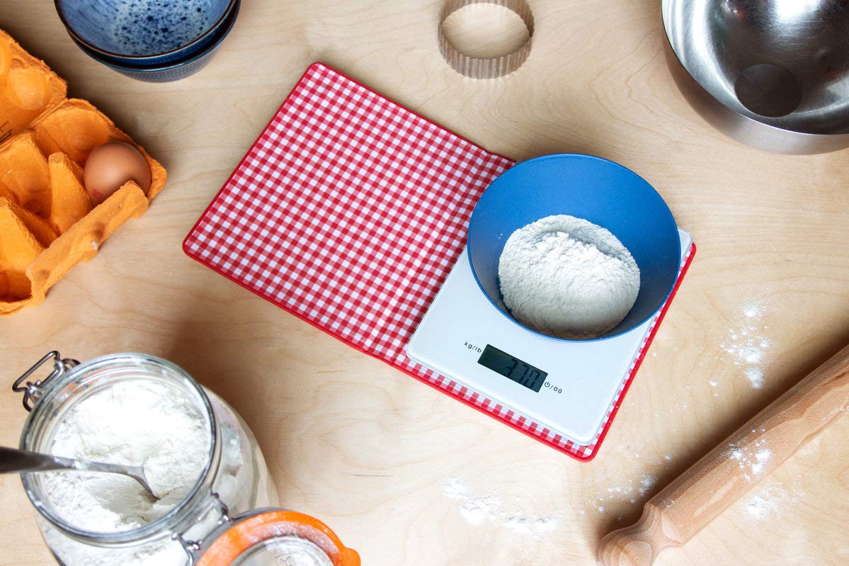 Suck UK Digital Food Scale Cookbook with Built-In Kitchen Scale | Recipe Book with Hidden Weight Scale | Baking & Cooking Accessories for Foodies | Perfect Baking Gift for Home Chefs | Ideal for Measuring Ingredients, Portion Control & Healthy Eating