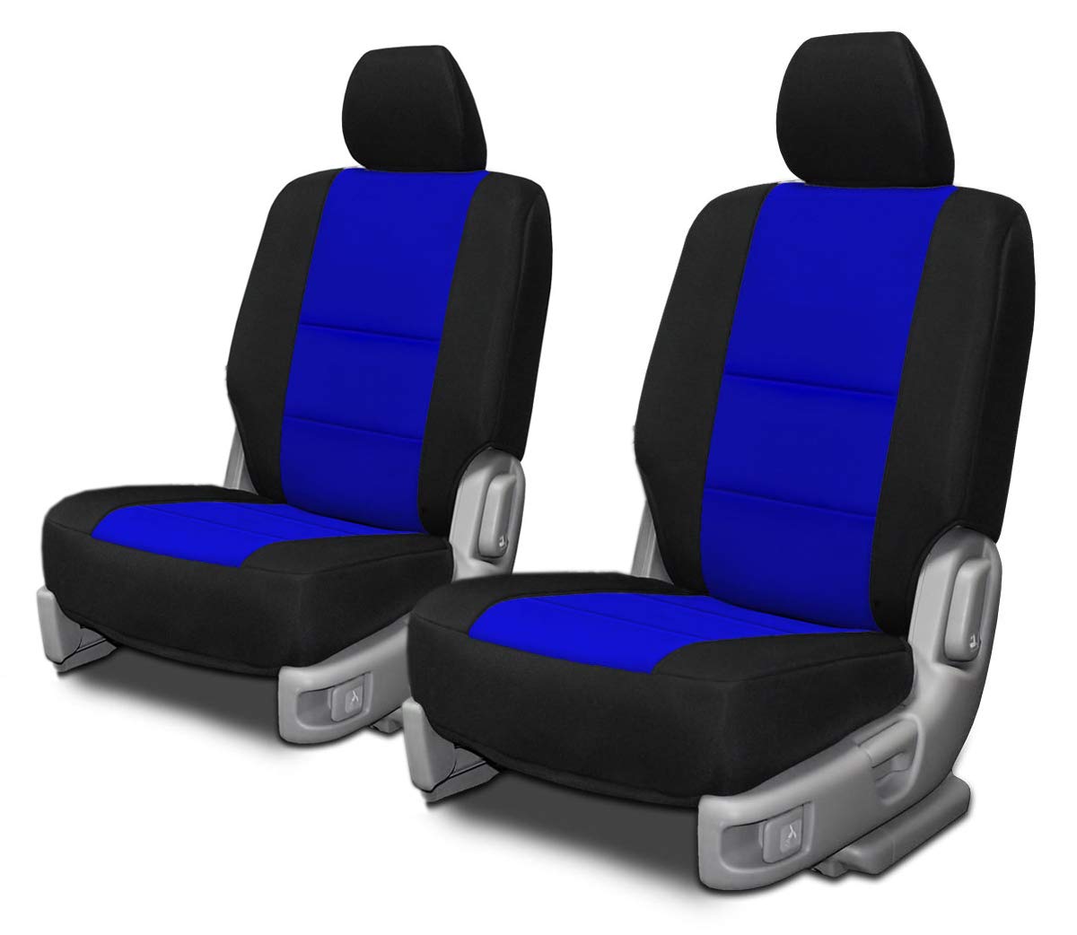 Premium Neoprene Seat Covers for Ford F-150 2015-2020 - Water Resistant, Custom Fit Black & Blue Bucket Seat Protectors - Perfect for Off-Roading, Work Trucks & Daily Commutes
