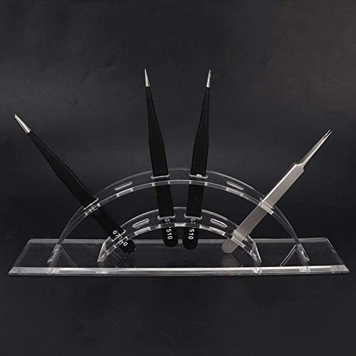 Premium Small Tweezers Stand & Eyelash Storage Rack - Transparent Makeup Organizer for Home, Salon & Professional Artists (230x50x100mm) - Perfect for Eyebrow Shaping, Lash Extensions & Beauty Storage