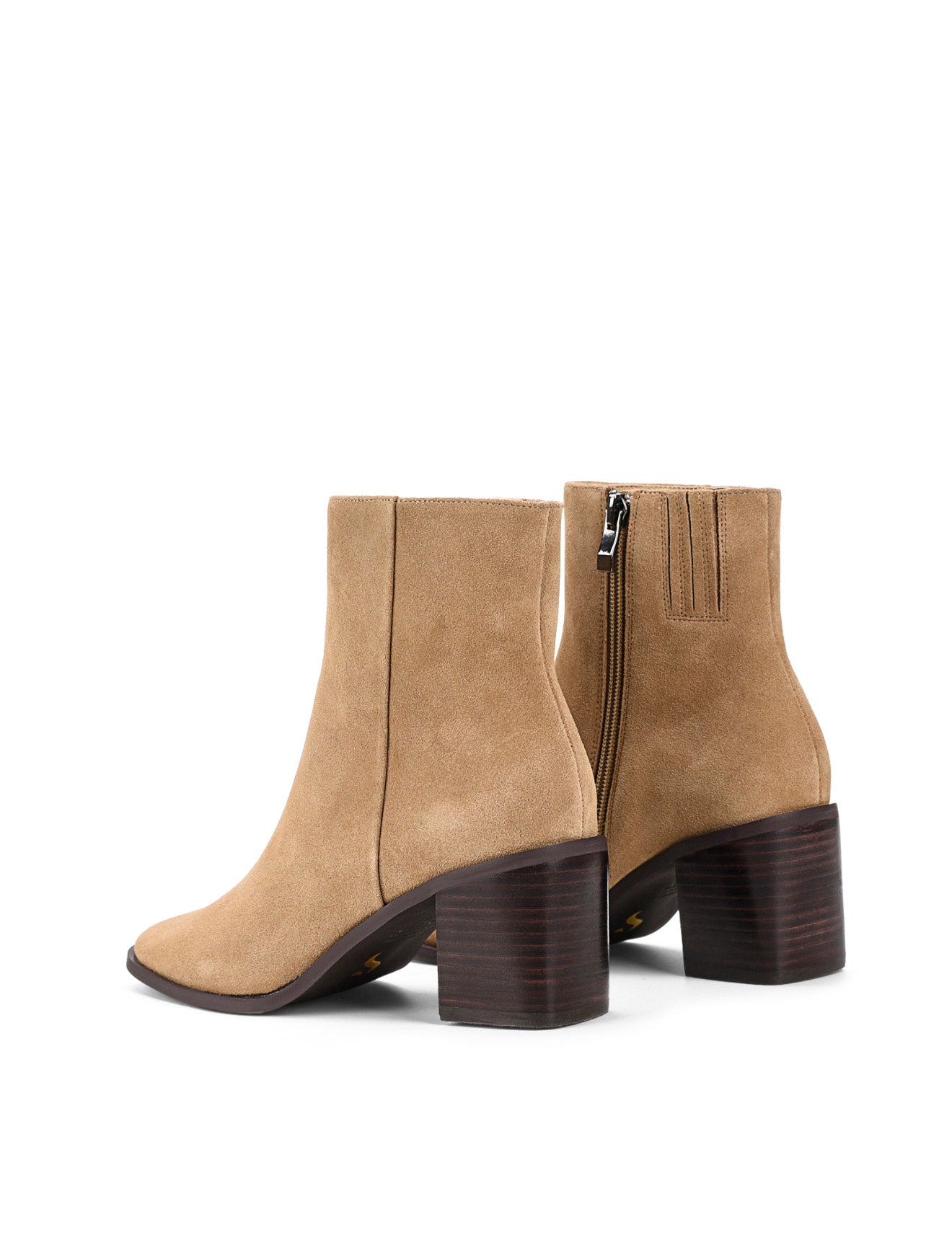 Ulla Women's Taupe Suede Ankle Boots - Comfortable Low Heel Booties for Fall & Winter | Casual & Dressy Outfits
