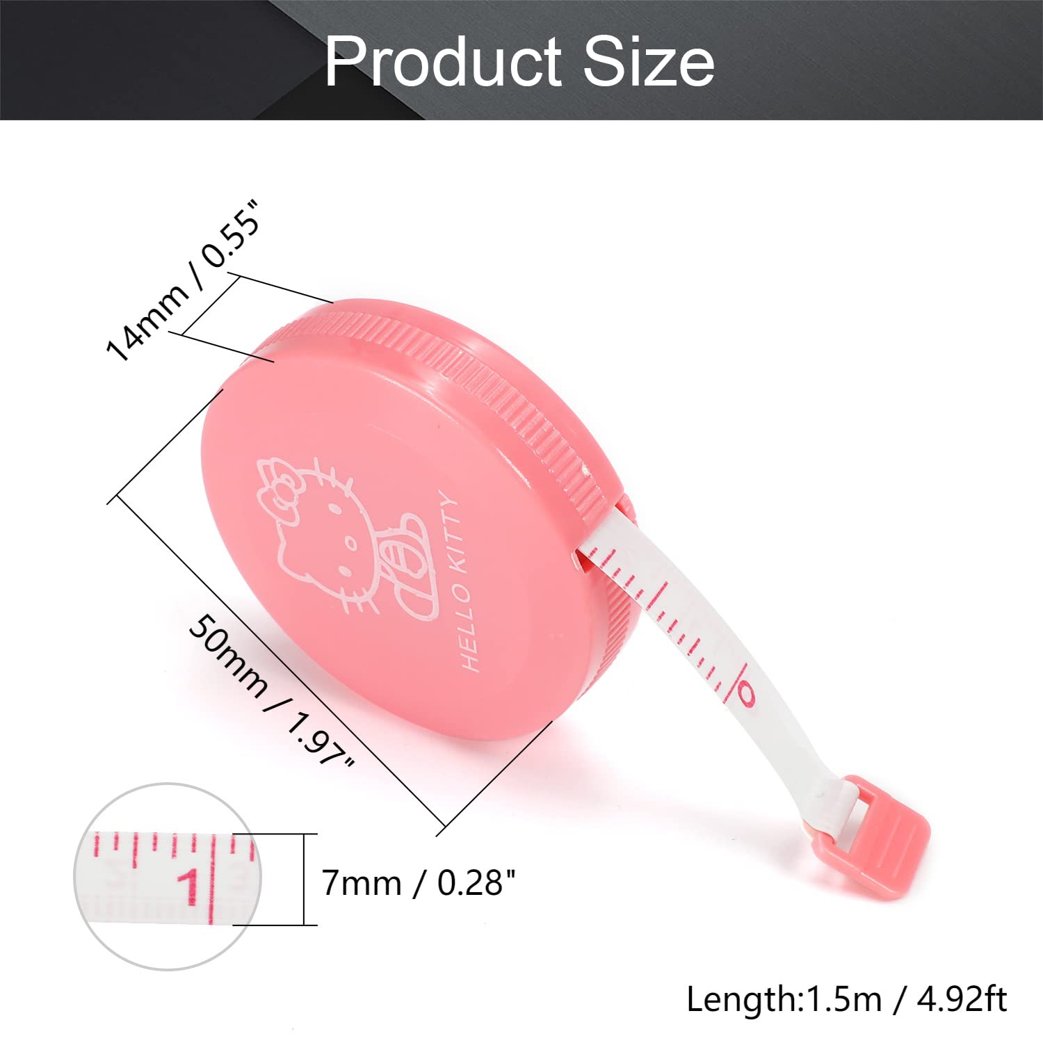Utoolmart 150cm/59-inch Retractable Soft Tape Measure - Dual Metric Scale, Glass Fiber Round Case, Flexible Measuring Tool for Tailoring, Sewing & Medical Use (2-Pack) | Perfect for DIY Projects, Body Measurements & Crafting