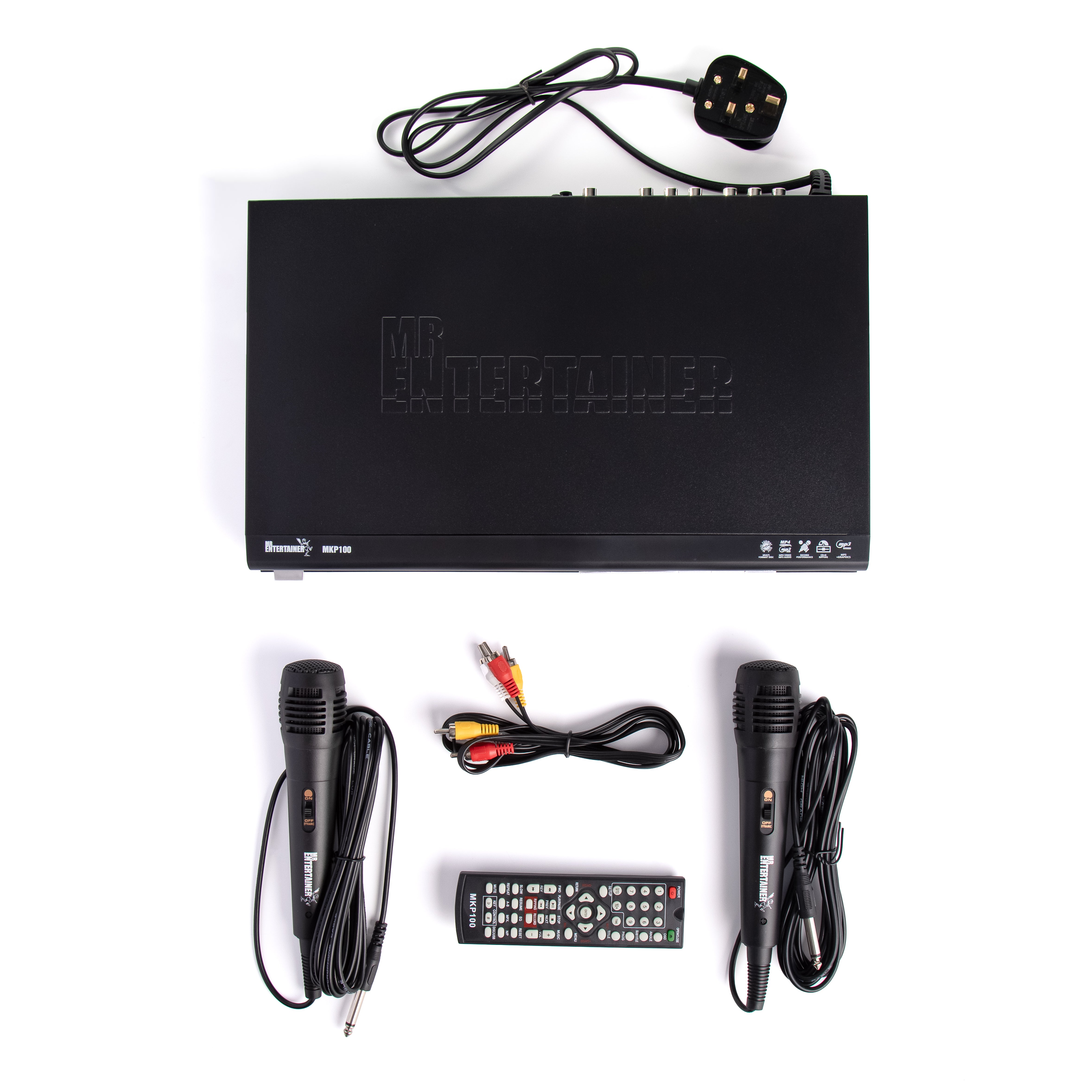 Mr Entertainer MKP100 Professional Karaoke Machine with Bluetooth, Microphone & LED Lights - Perfect for Home Parties, Family Gatherings & Entertainment