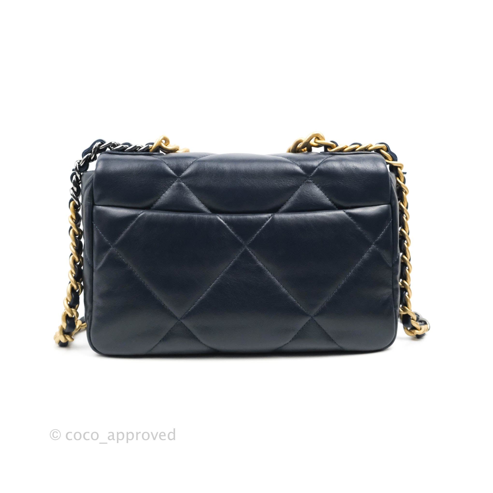 Chanel 19 Small Flap Bag in Navy Blue with Mixed Hardware - Luxury Shoulder Bag for Women, Perfect for Everyday Use & Special Occasions