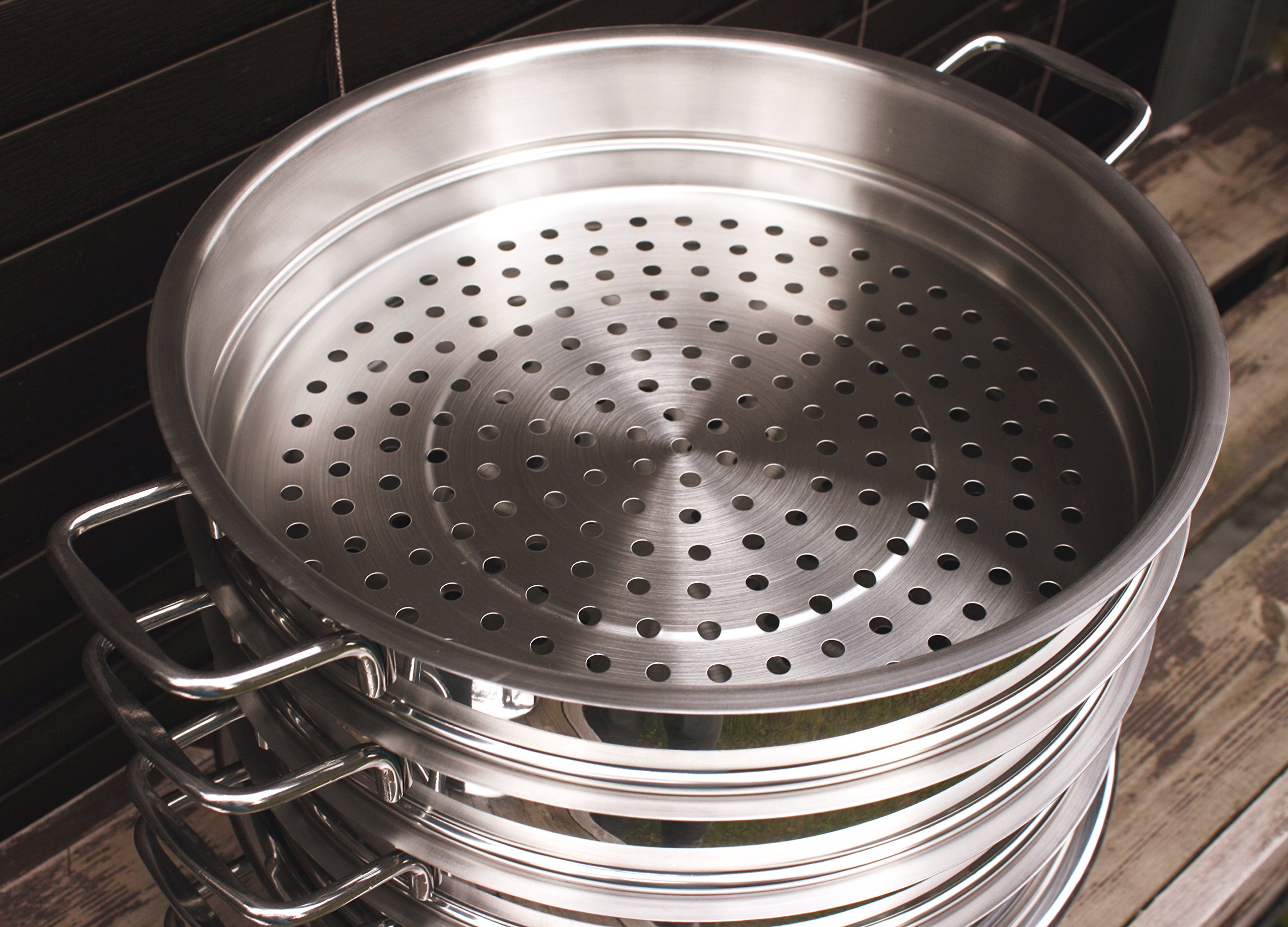 Stainless Steel Dumpling Steamer Set - 6-Piece Oriental Uzbek Mantovarka for Manti (30cm) - Perfect for Homemade Dumplings, Asian Cuisine & Family Cooking