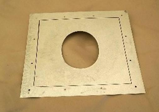 Heavy Duty Sheet Metal Stove Pipe Wall Plate - Fireplace Ventilation Cover for Wood Stove, Pellet Stove & Gas Fireplace - Perfect for Home Heating & Fireplace Safety Installation
