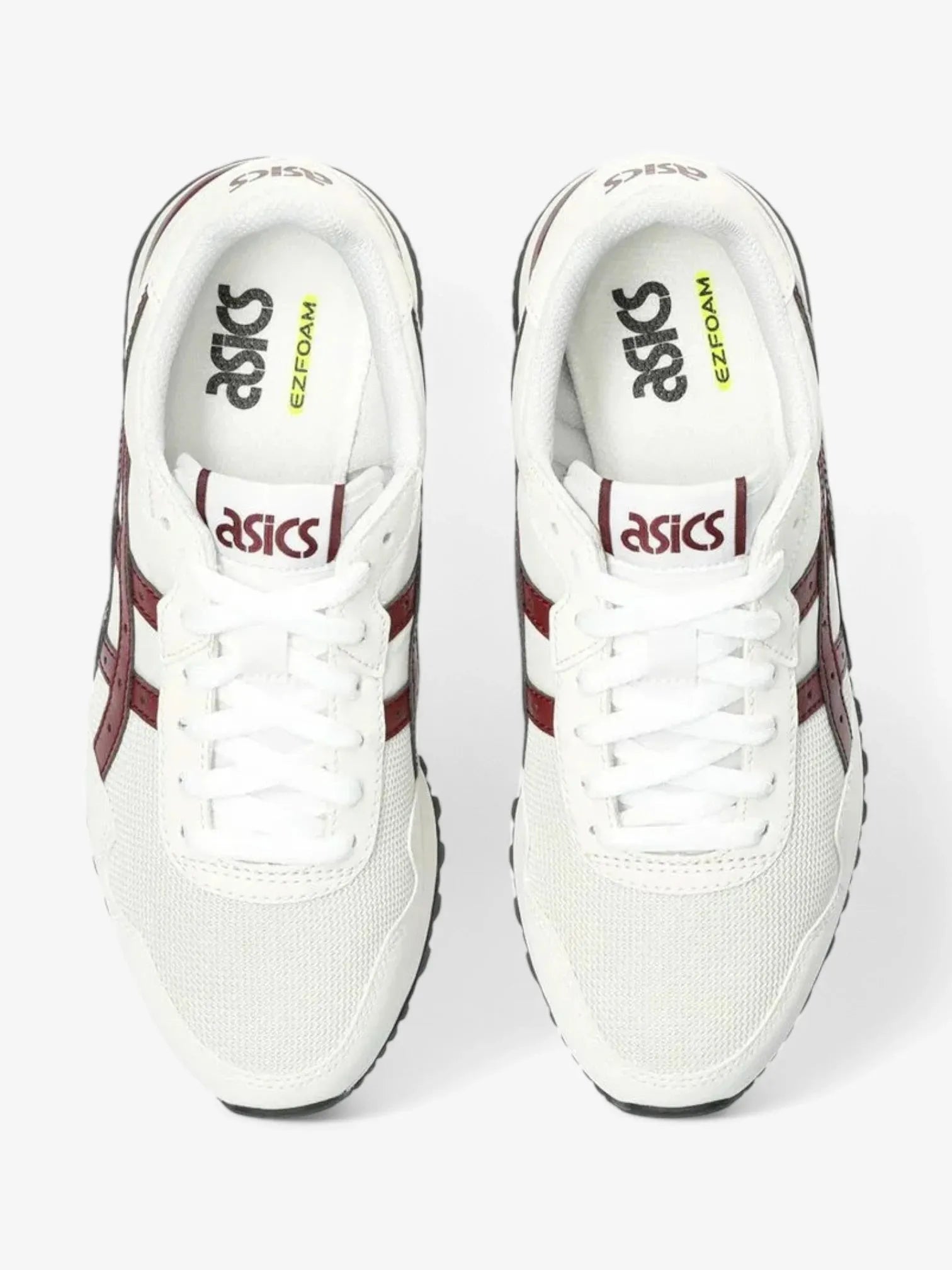 ASICS Tiger Runner II Sneakers - Cream & Burgundy Colorway | Lightweight Running Shoes for Men & Women | Perfect for Jogging, Gym Workouts & Casual Wear