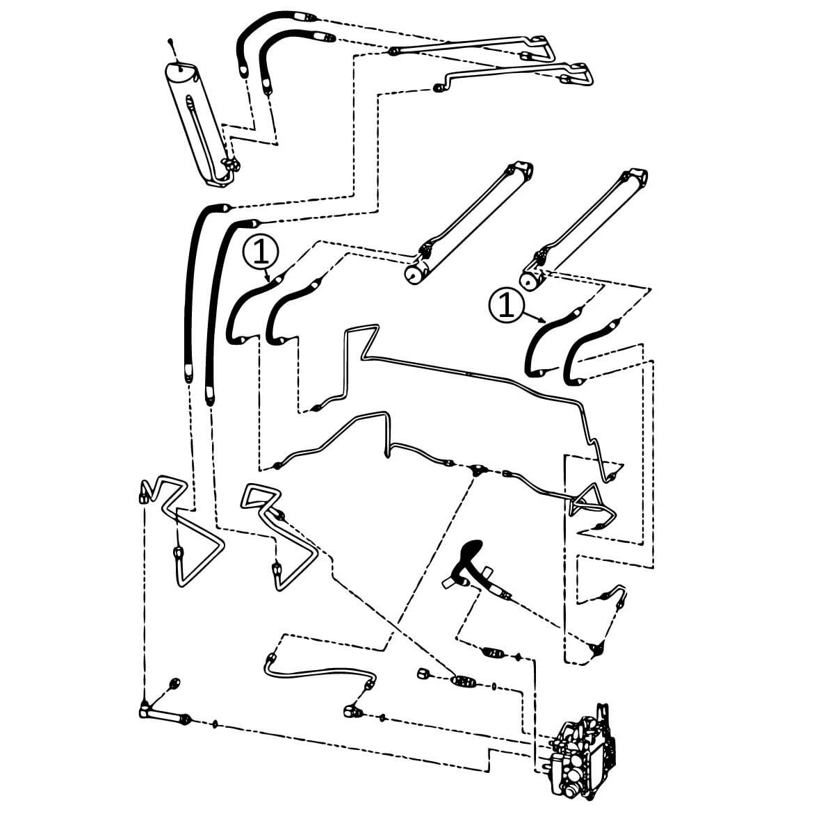 Bobcat S130 Hydraulic Hose for Loader Lift Cylinders - Heavy Duty Replacement Rod Ends - Compatible with Skid Steer Loaders - Perfect for Construction, Landscaping, and Farm Equipment Repairs