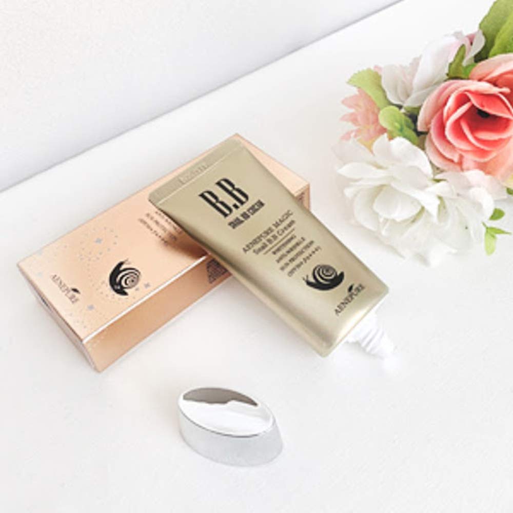 Aenepure Snail B.B Cream SPF50+ PA+++ 50ml - Anti-Wrinkle, Sun Protection, Even Skin Tone, Rejuvenating BB Cream for Daily Makeup & Skincare | Perfect for Oily, Dry & Combination Skin Types | Day & Night Use