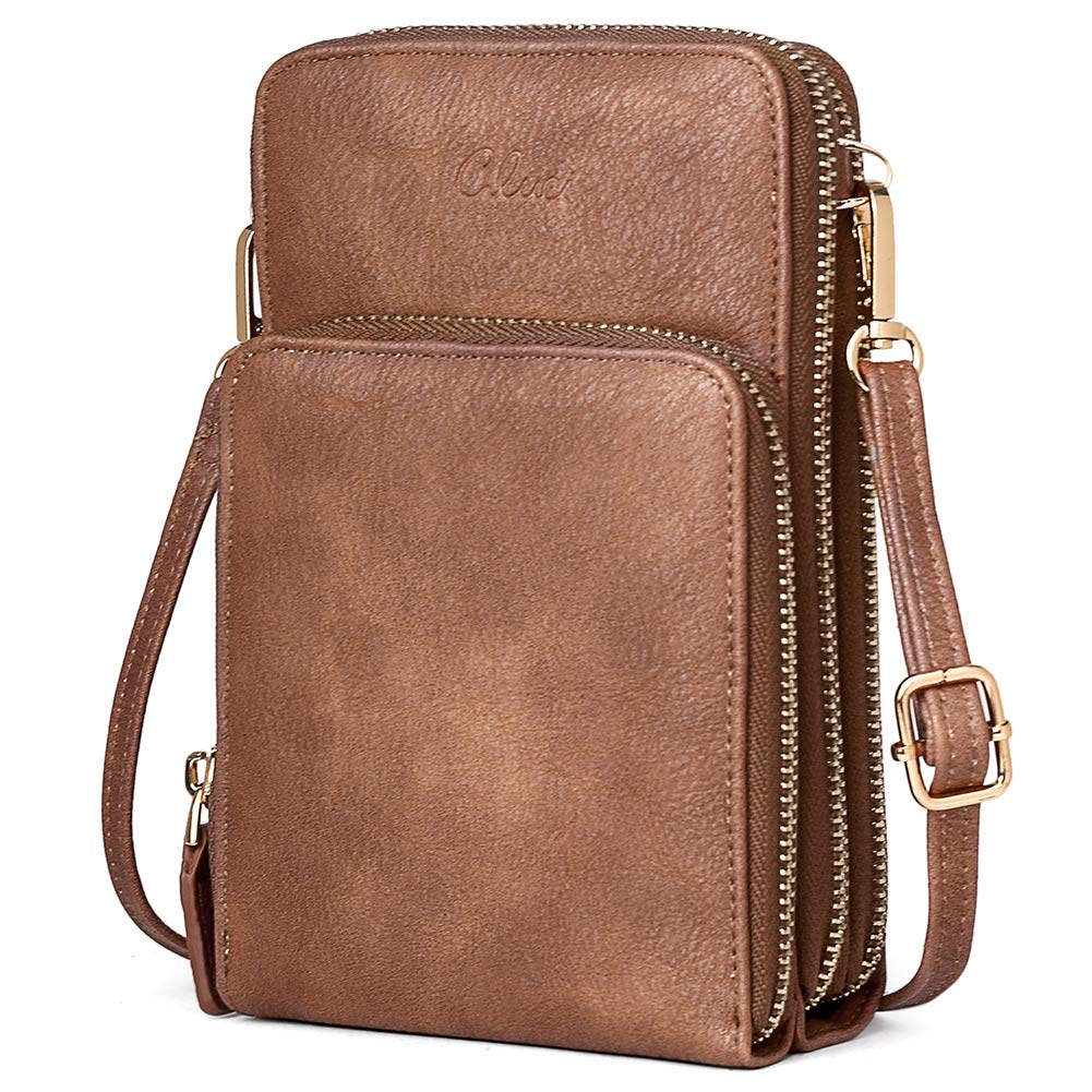 CLUCI Women's Small Leather Crossbody Bag - Stylish Cellphone Shoulder Purse for Travel, Vacation & Everyday Use | Perfect Gift for Mom | Designer Wallet with RFID Protection