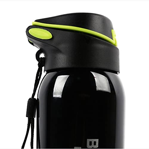 500ml Insulated Stainless Steel Cycling Water Bottle - Vacuum Double Wall Thermal Bike Bottle with Straw Lid & Flex Cap - Leakproof for Biking, Hiking, Gym & Outdoor Sports