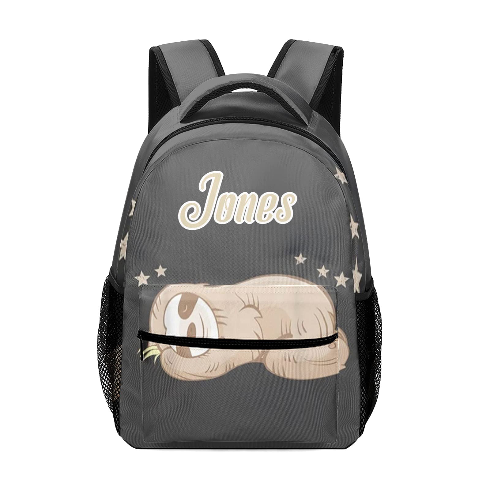 Custom Cartoon Sloth Backpack with Name - Waterproof School Bag for Kids & Teens - Perfect for School, Travel, and Daily Use