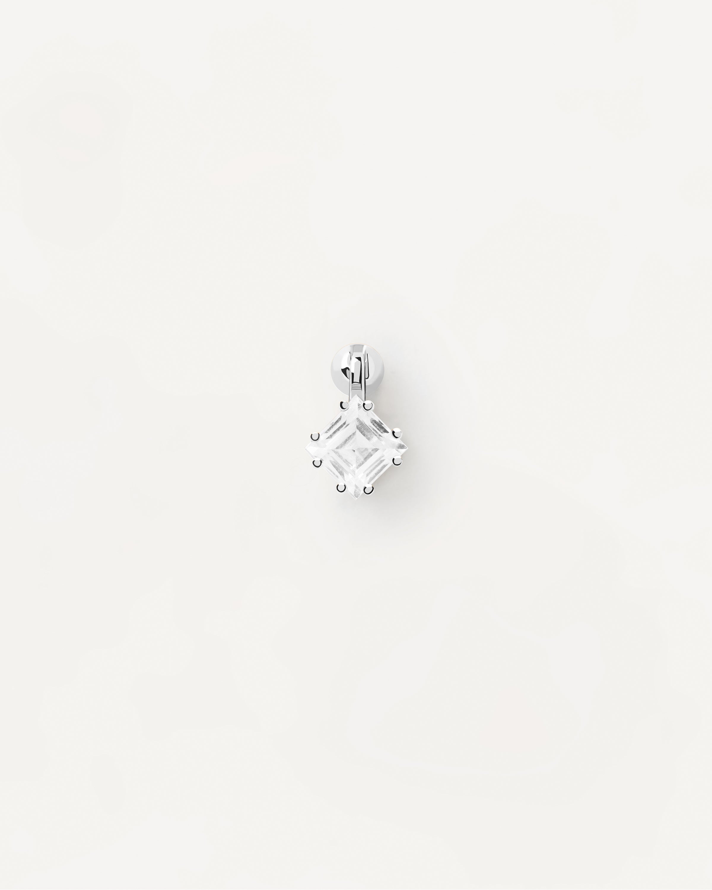 Ema Single Silver Earring - Dainty Minimalist Stud Earrings for Women - Perfect for Everyday Wear, Date Nights & Gifts