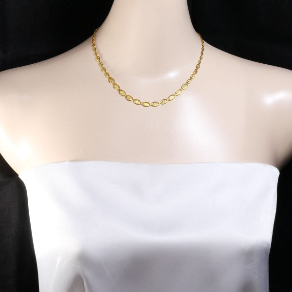 24K Yellow Gold Necklace for Women - Elegant & Durable 18K Gold Plated Chain Jewelry - Perfect for Gifts, Weddings & Special Occasions