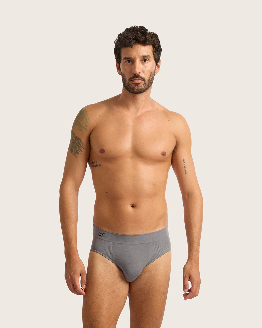 Seamless Men's Briefs Underwear - Soft & Comfortable Cotton Blend Boxers for Everyday Wear - Charcoal Grey - Perfect for Workout, Lounge & Sleep