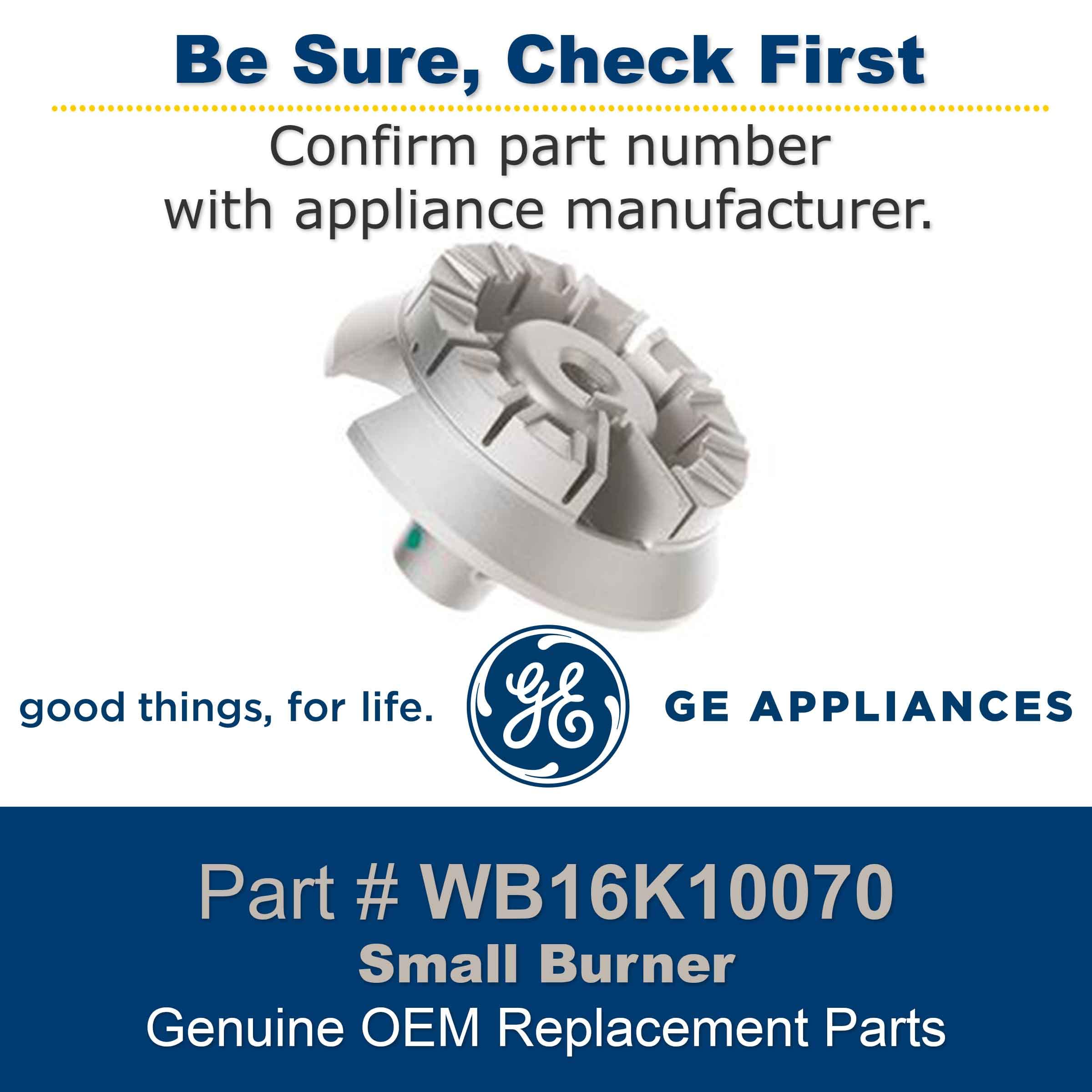 GE WB16K10070 Small Burner Replacement for Stove Oven Range - Perfect for Gas Cooktops, Ranges & Kitchen Appliance Repair