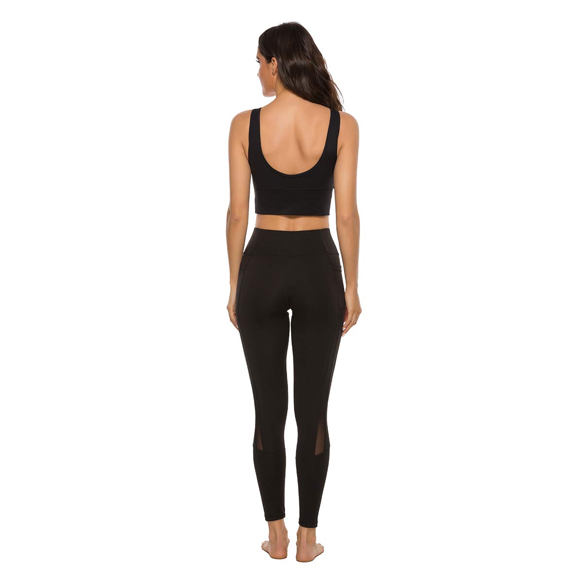 High Impact Sports Bras for Women - Seamless Wirefree Padded Yoga Bra, Longline Workout Crop Top for Running, Gym & High-Intensity Training