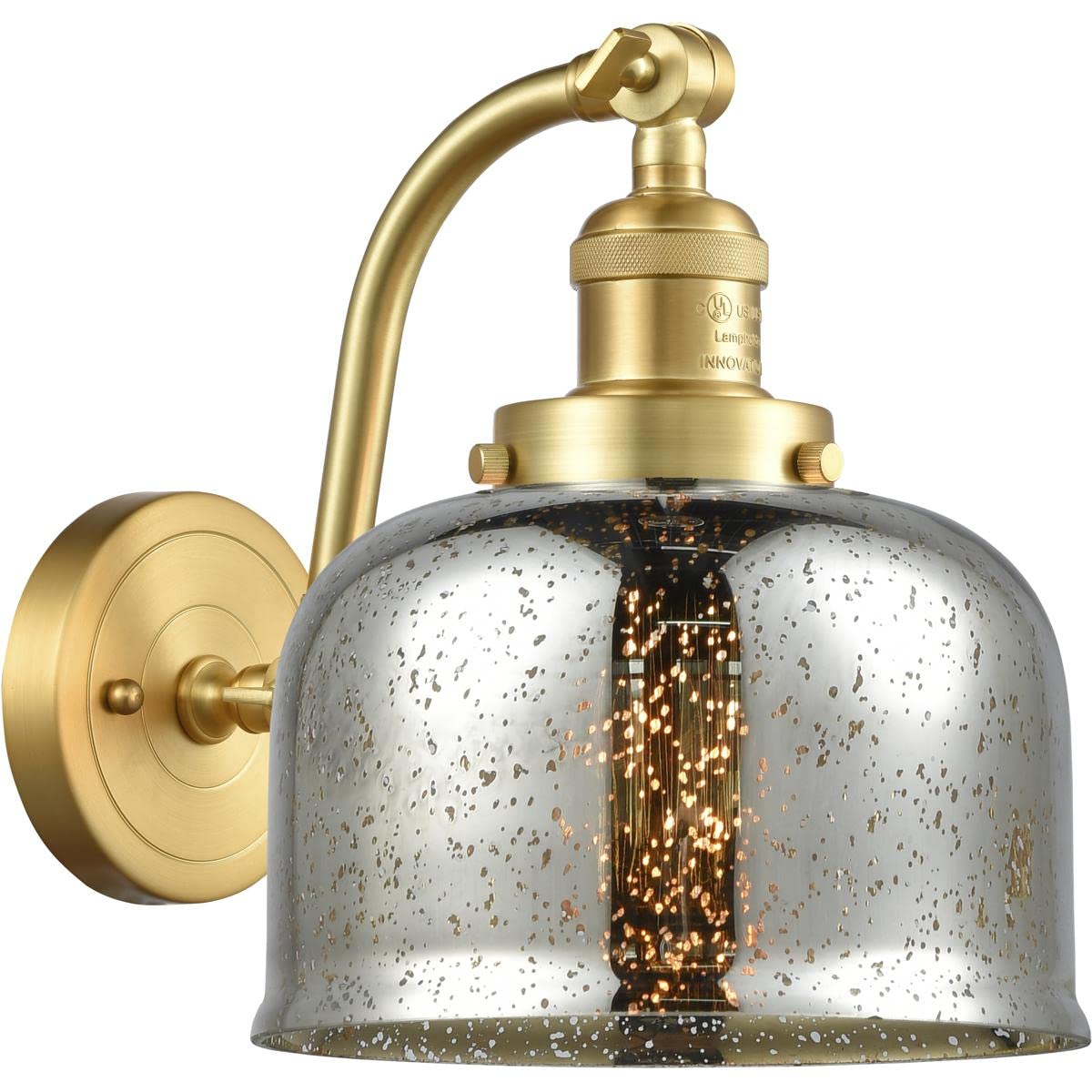 515-1W-SG-G78 LED Bare Bulb 1 Light Cord Set in Satin Gold - Vintage Edison Style Lighting for Bedroom, Cafe, Restaurant & Home Decor