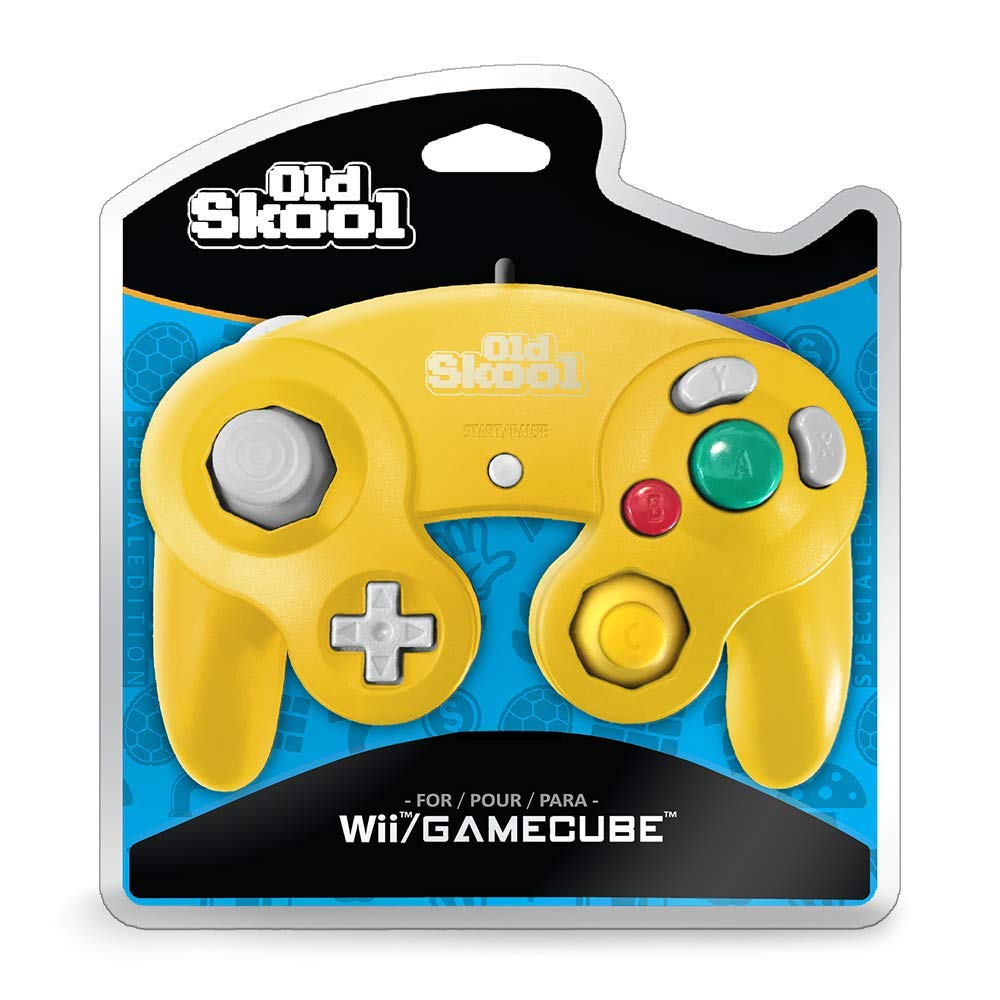 GameCube & Wii Controller - Yellow & Purple Special Edition | Compatible with Old Skool Games | Perfect for Retro Gaming & Multiplayer Sessions