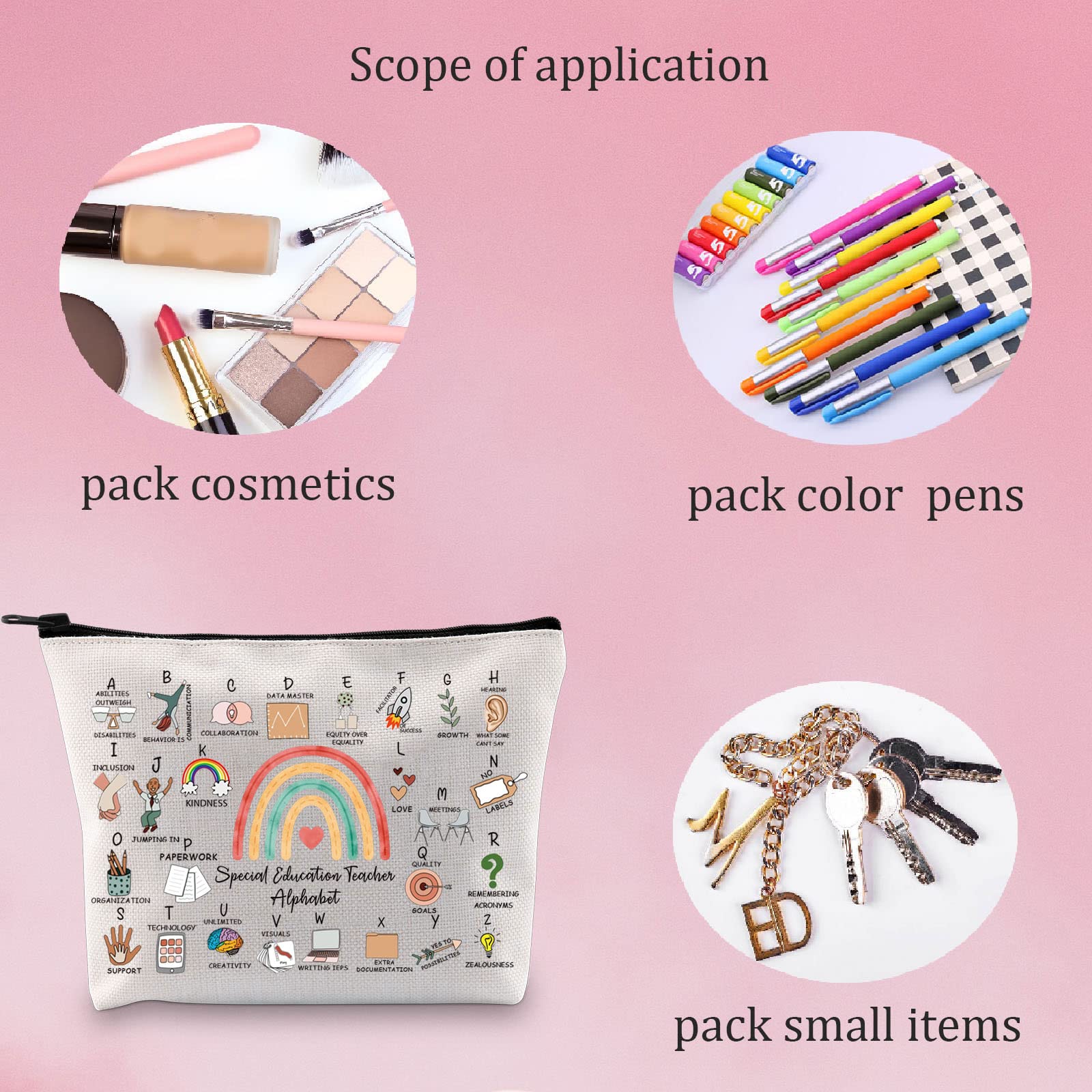 Special Education Teacher Makeup Bag - SPED Teacher Appreciation Gift, Autism Teacher Gift, Cosmetic Pouch for Educators - Perfect for Classroom, Travel & Daily Use