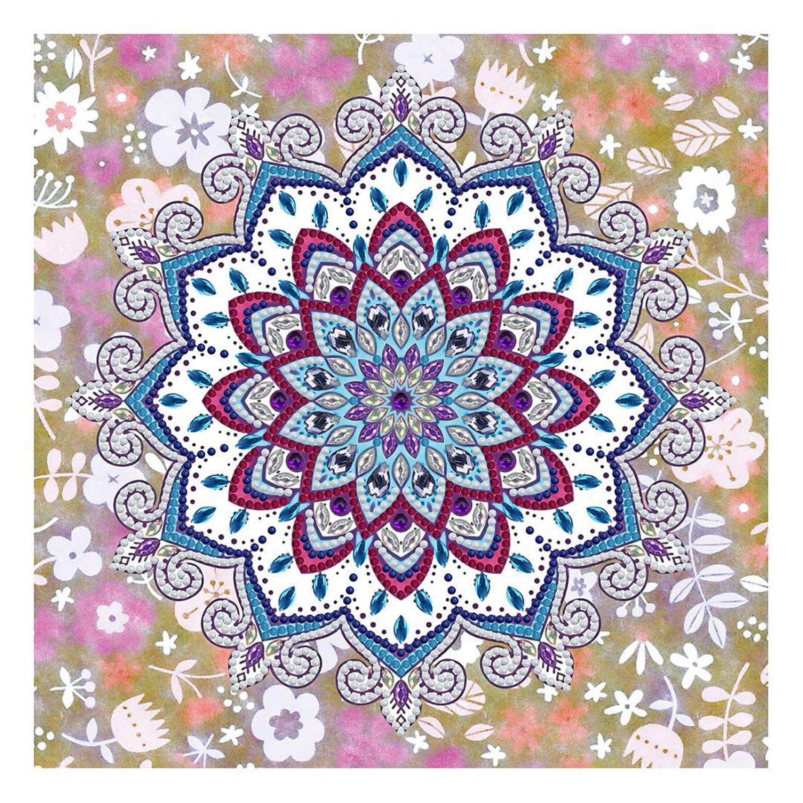 5D Diamond Painting Kit with Frame - 30x30cm DIY Diamond Art for Adults, Kids - Creative Home Decor, Wall Art, Gift Idea - Perfect for Relaxation, Stress Relief & Room Decoration (Multicolor, One Size)