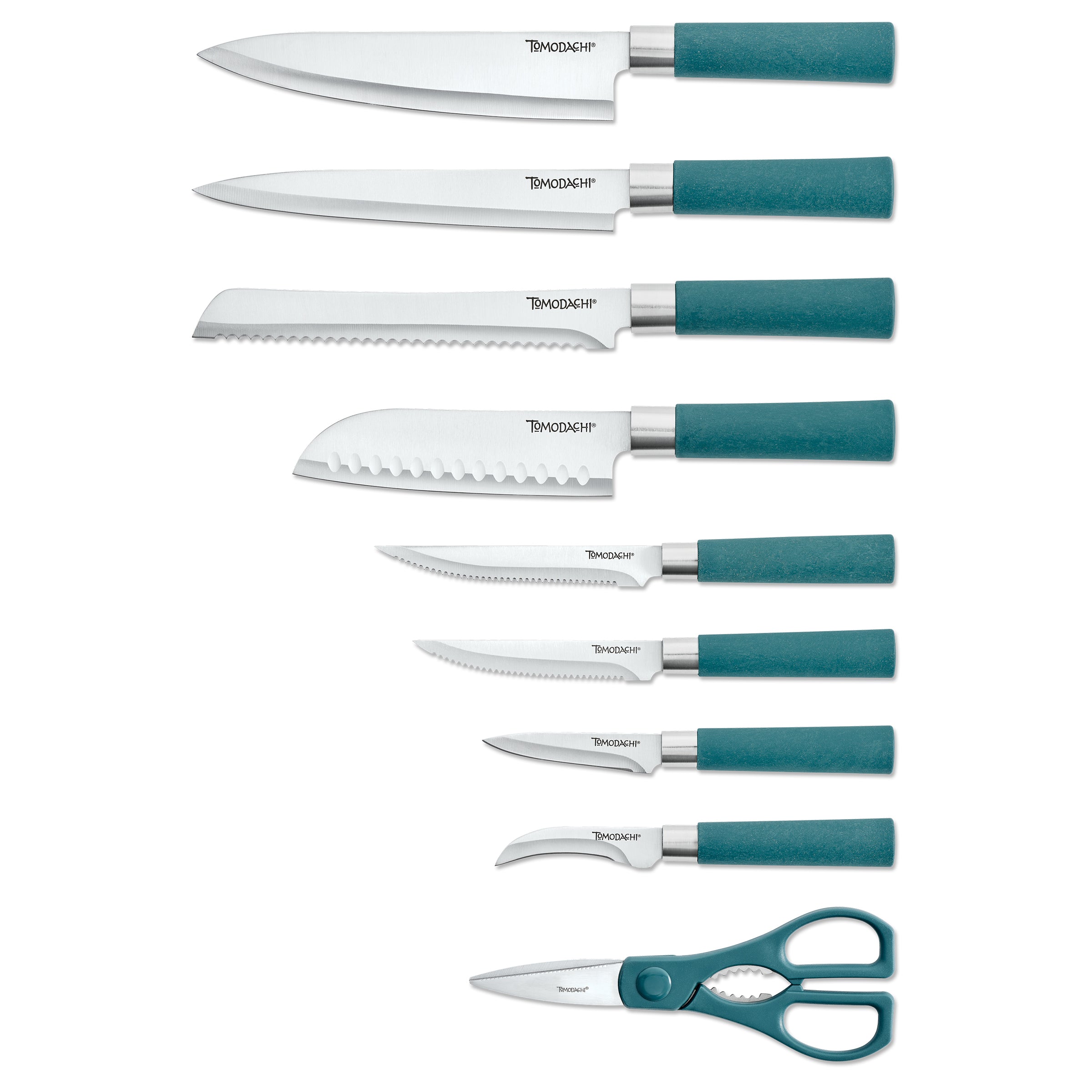 Haruto 15-Piece Stainless Steel Knife Block Set - Premium Kitchen Cutlery with Wooden Storage Block for Home Chefs & Cooking Enthusiasts | Perfect for Meal Prep, Dinner Parties & Everyday Cooking