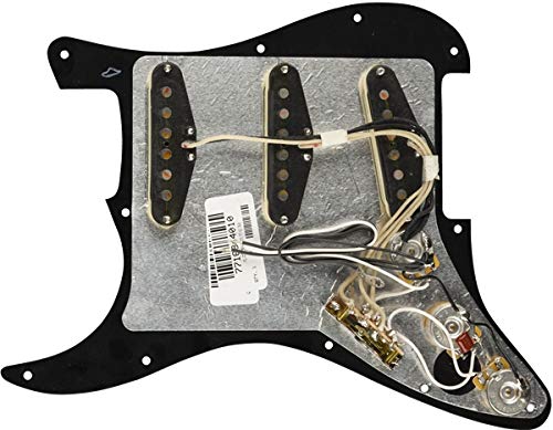 Fender Original 57/62 Prewired Stratocaster Pickguard - 3-Ply Black Electric Guitar Pickup Replacement for Strat - Perfect for Vintage Tone & DIY Guitar Upgrades