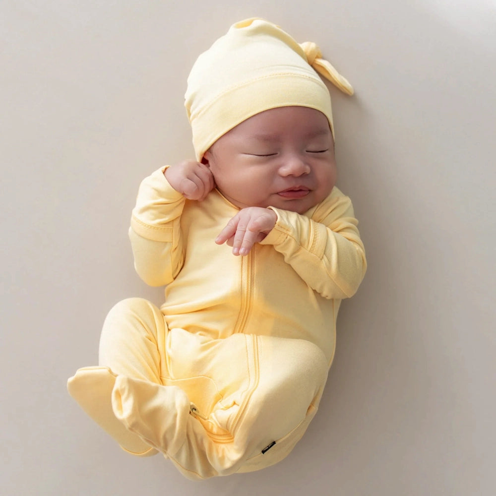 Kyte Baby Knotted Cap in Lilikoi - Soft Organic Cotton Newborn Hat for Boys & Girls - Perfect for Hospital, Photo Shoots, and Everyday Comfort