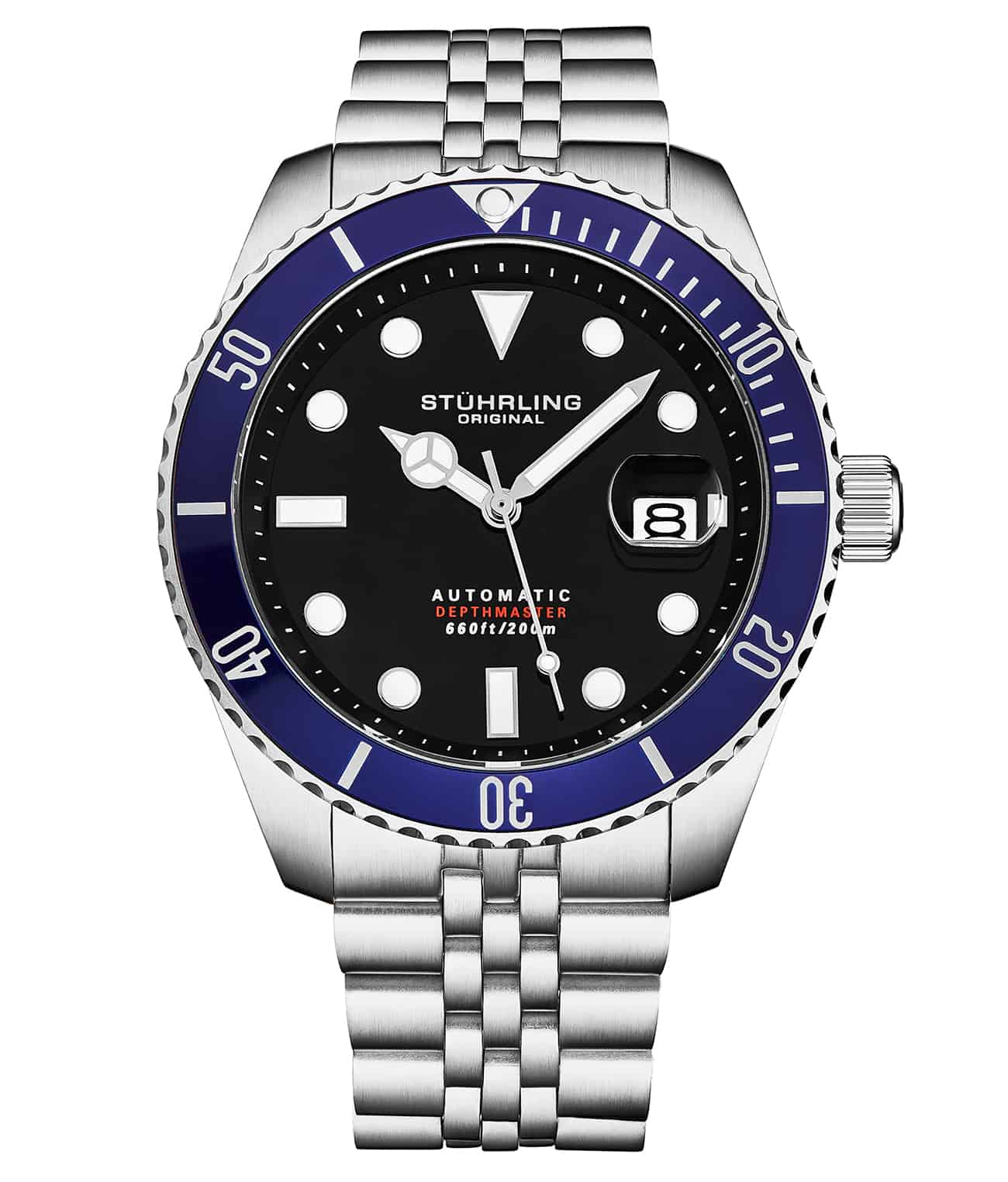 Automatic Depthmaster 4045 44mm Diver Watch - Waterproof Stainless Steel Men's Dive Watch with Luminous Hands - Perfect for Scuba Diving, Snorkeling & Water Sports