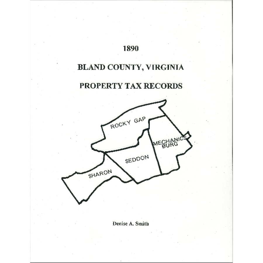 1890 Bland County Virginia Property Tax Records - Genealogy Research & Historical Land Ownership Documents