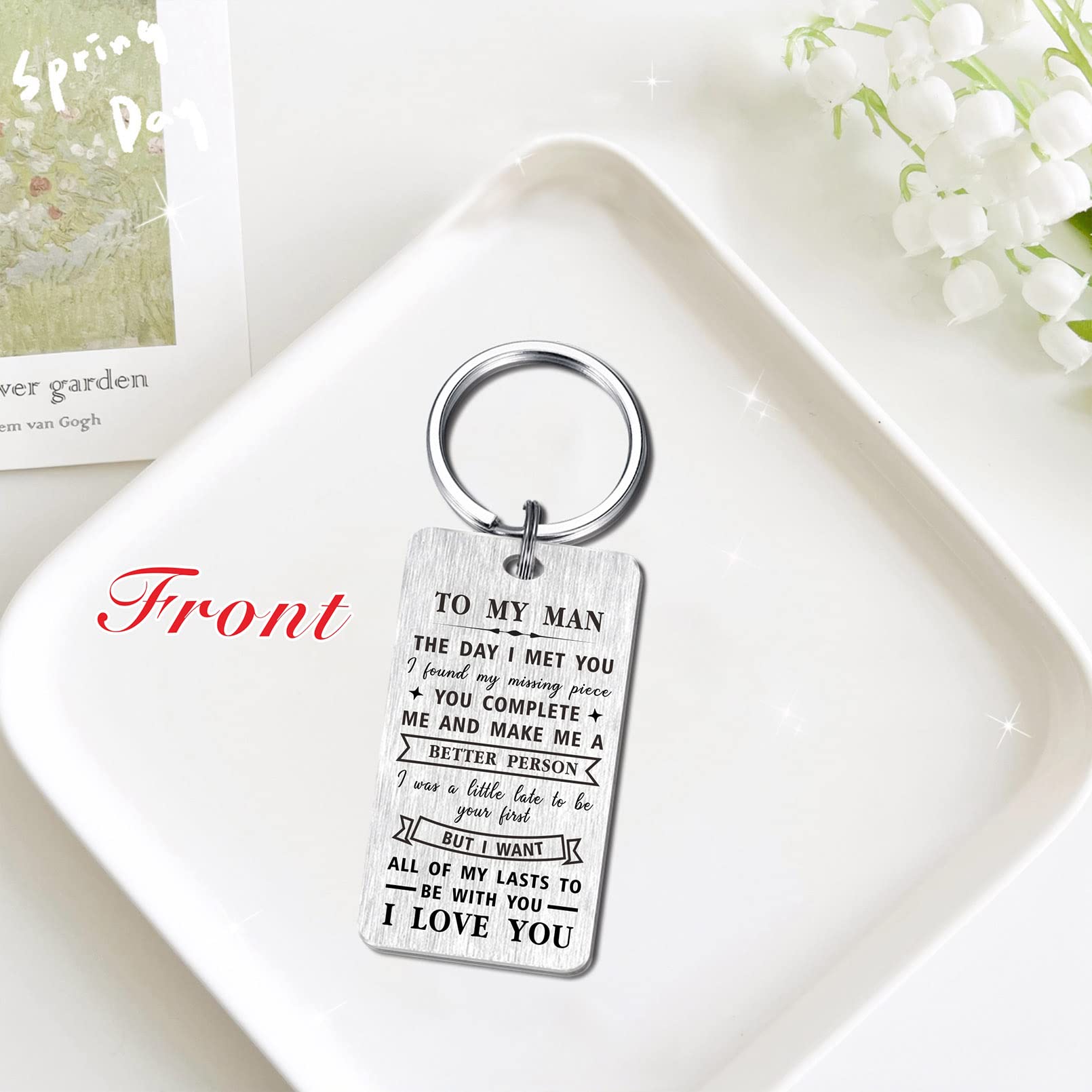 I Love You Keychain Gift for Him - Anniversary & Father's Day Present