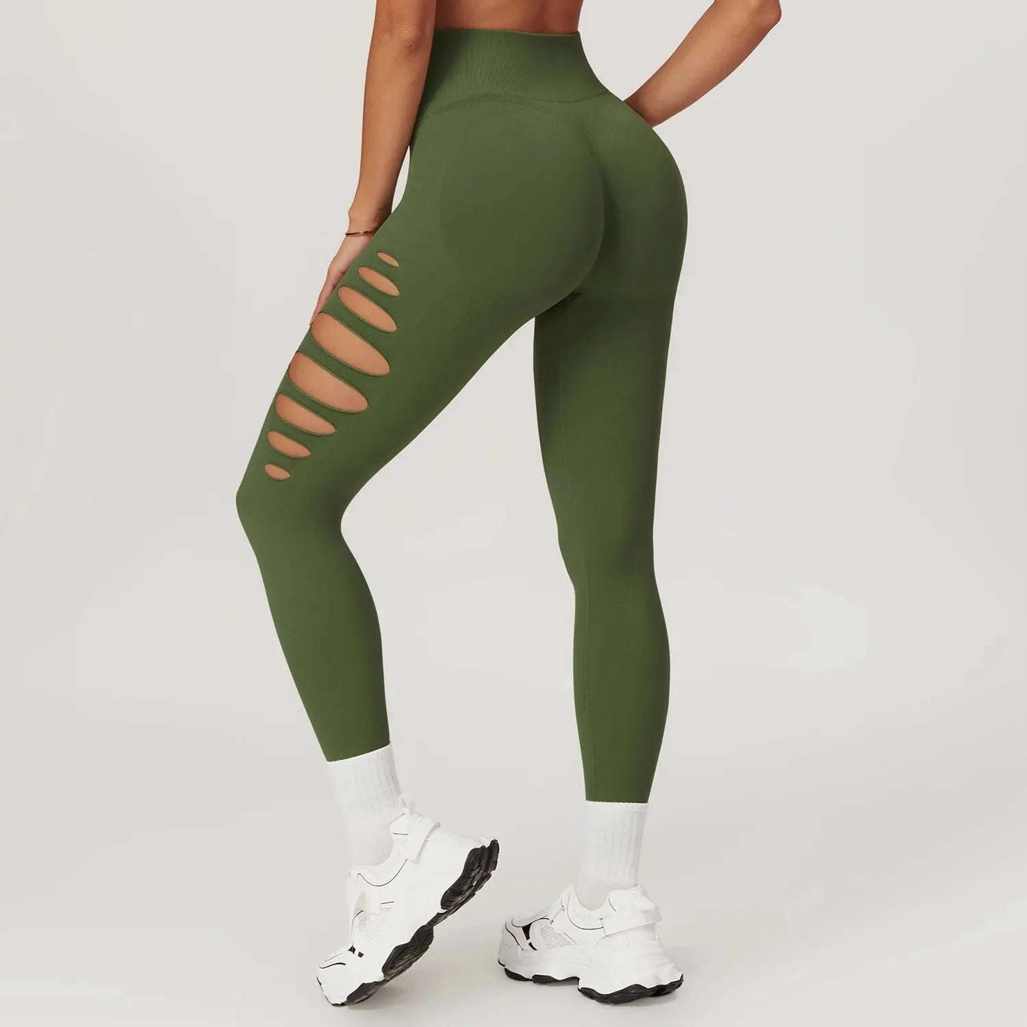 Seamless Yoga Pants for Women - High Waist Workout Leggings with Hollow Out Design, Running Tights & Gym Clothing | Perfect for Yoga, Fitness, Running and Daily Wear