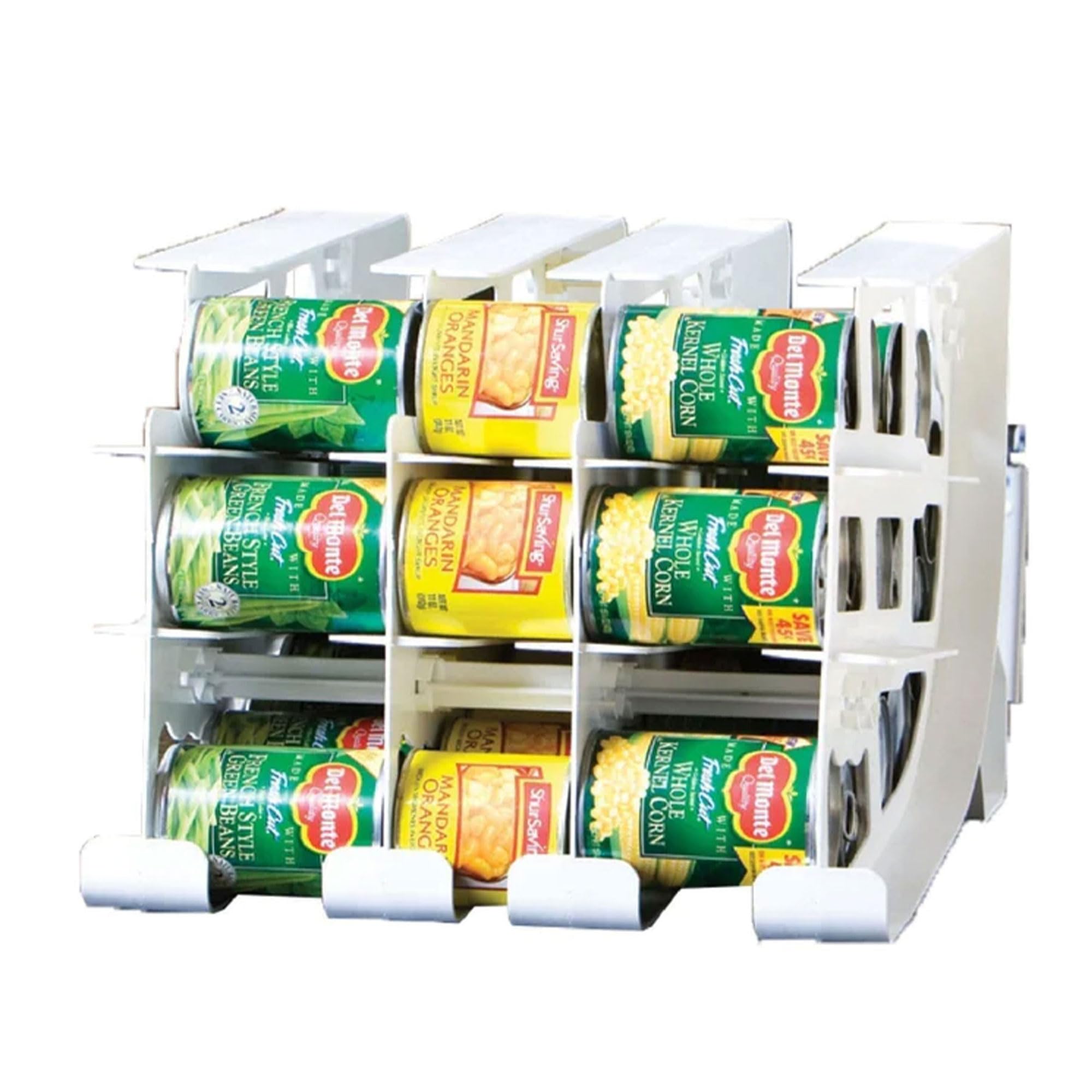 FIFO Can Tracker for Pantry - Stackable & Adjustable Organizer Holds 54 Standard 10-15oz Cans | Rotating Canned Food & Soda Storage | Kitchen Cabinet Organization (3-Pack White) - Perfect for Home, Restaurant & Emergency Food Storage