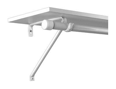 Closet Pro Adjustable Rod & Shelf Bracket Set - Heavy Duty White Closet Organizer for Hanging Clothes, Storage Shelves - Perfect for Bedroom, Walk-in Closet, Laundry Room Organization