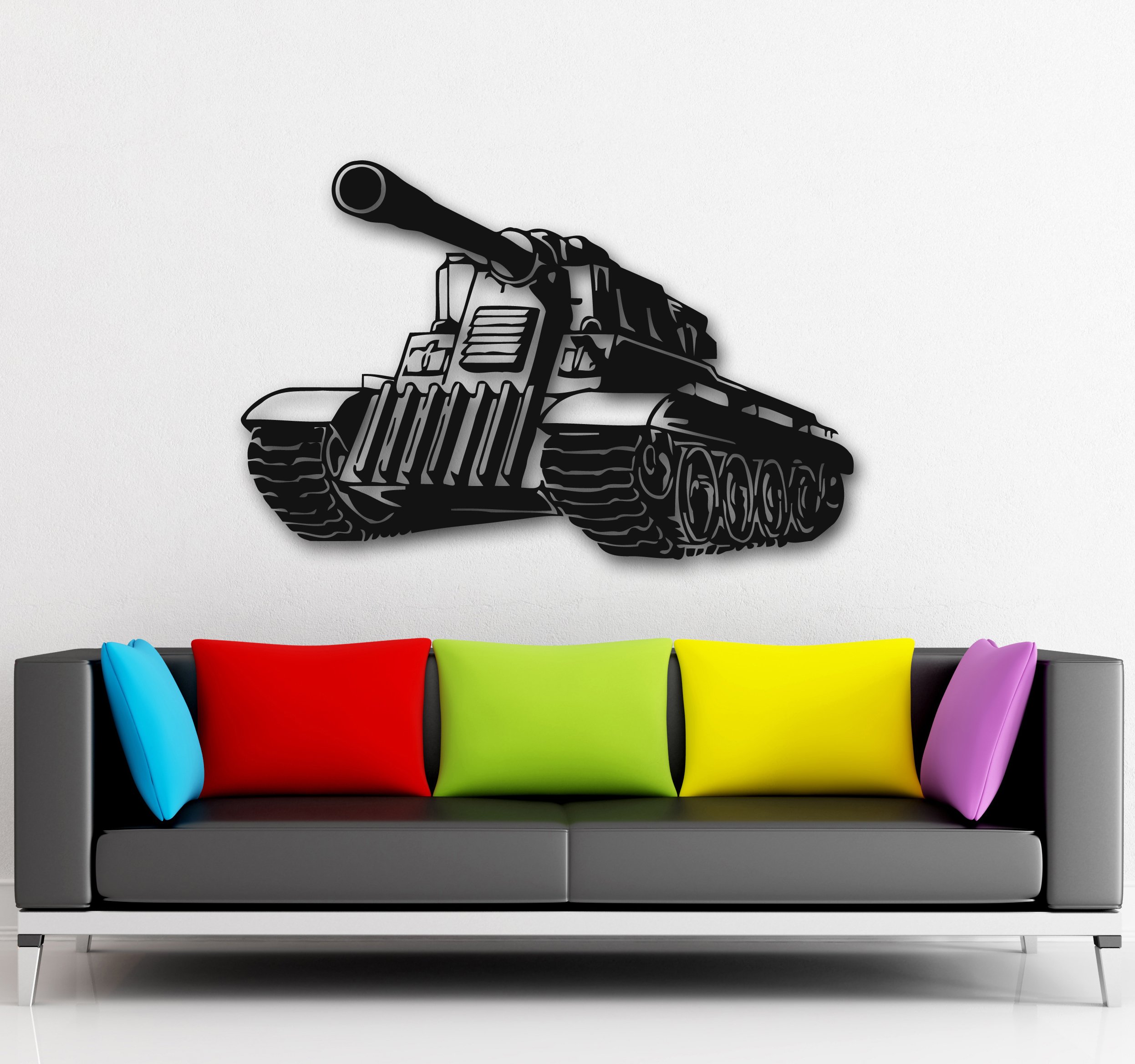 Military Tank Wall Stickers - Vinyl Decal for Kids Room & Nursery Decor