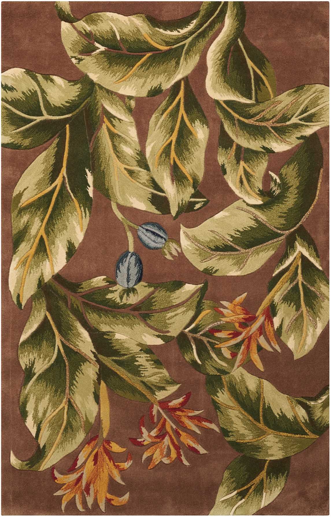 Nourison Tropics Floral Khaki 3'6