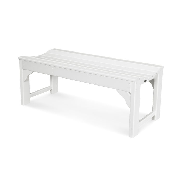 POLYWOOD Traditional 48-Inch Backless Garden Bench - Durable Outdoor Furniture for Patio, Deck, and Lawn Seating