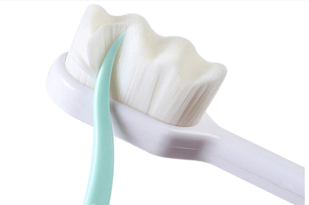 Ultra Soft Manual Toothbrush with 20000 Soft Bristles for Sensitive Gums & Teeth - Gentle Dental Care for Adults, Elderly & Expectant Moms (Black) | Perfect for Travel, Home & Office Use