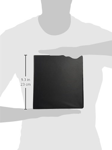 Samsill Economy 2 Inch Mini 3-Ring Binder - Round Ring, Non-Stick Customizable Cover, Made in USA - Black (12600) - Perfect for School, Office & Home Organization