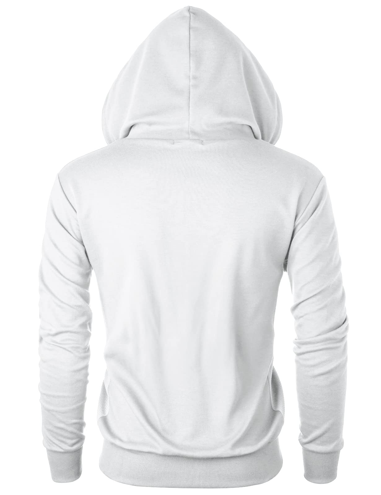 Men's Slim Fit Lightweight Zip-Up Hoodie - Waffle Knit Long Sleeve Jacket with Kangaroo Pocket for Casual Wear & Outdoor Activities
