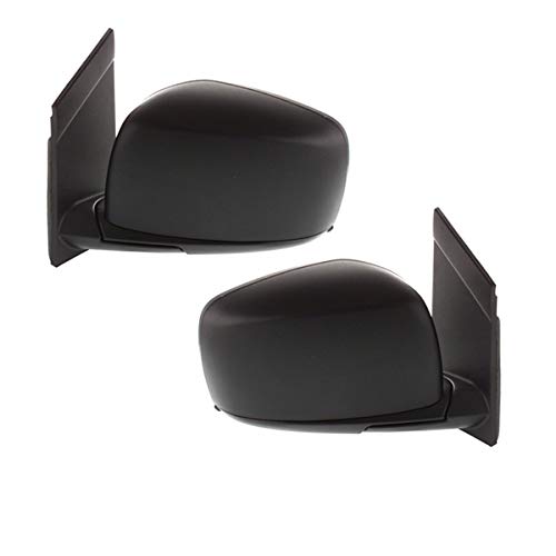 Compatible with 08-19 Dodge Grand Caravan Rear View Mirror Manual Folding Textured Black Pair Set - Perfect for Replacement & DIY Car Interior Upgrade