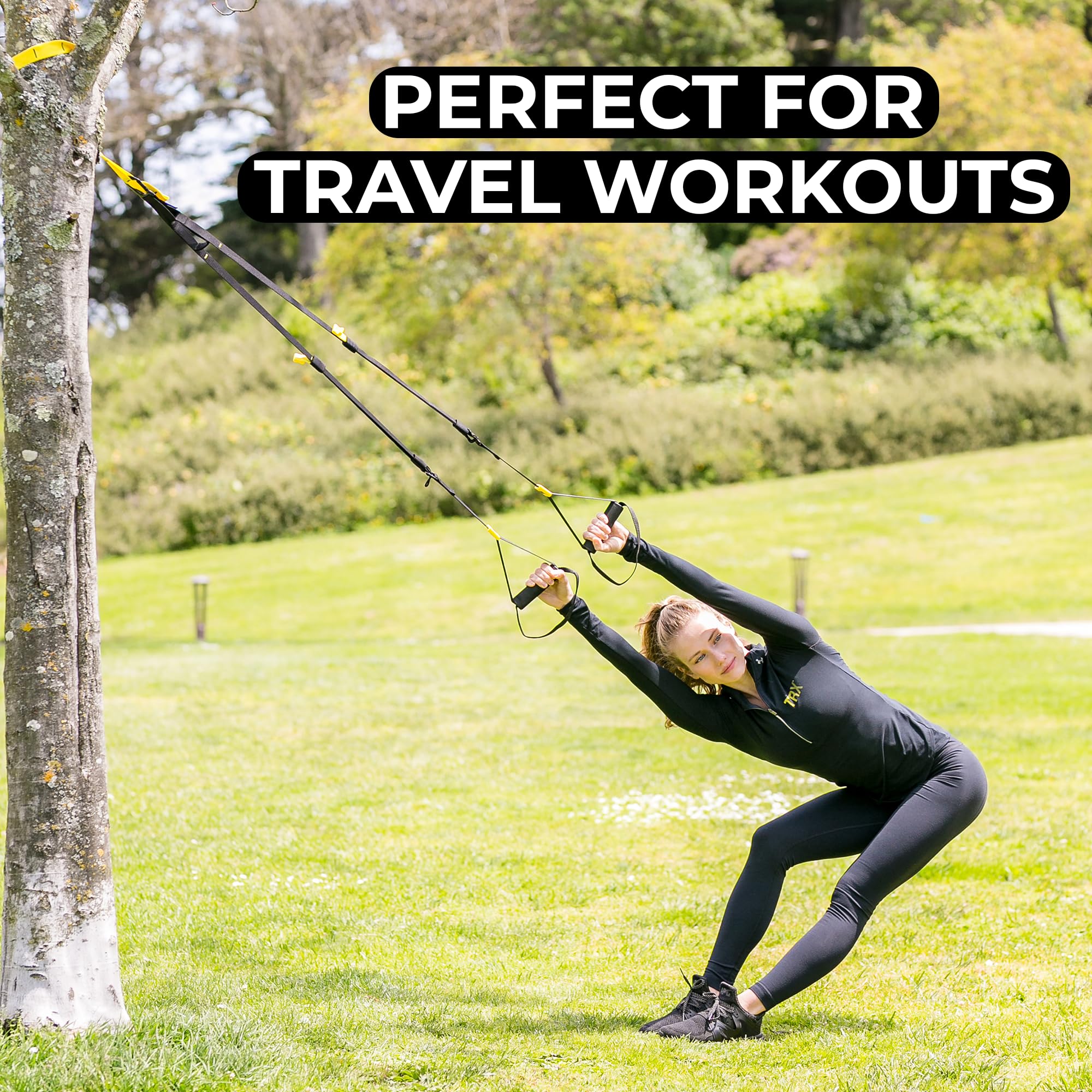 TRX GO Suspension Trainer System - Portable Full Body Workout Equipment for Home & Outdoor Fitness | Lightweight Training Tool for All Levels | Fast & Effective Strength Exercises (Grey) | Perfect for Travel, Apartment Workouts & Park Training