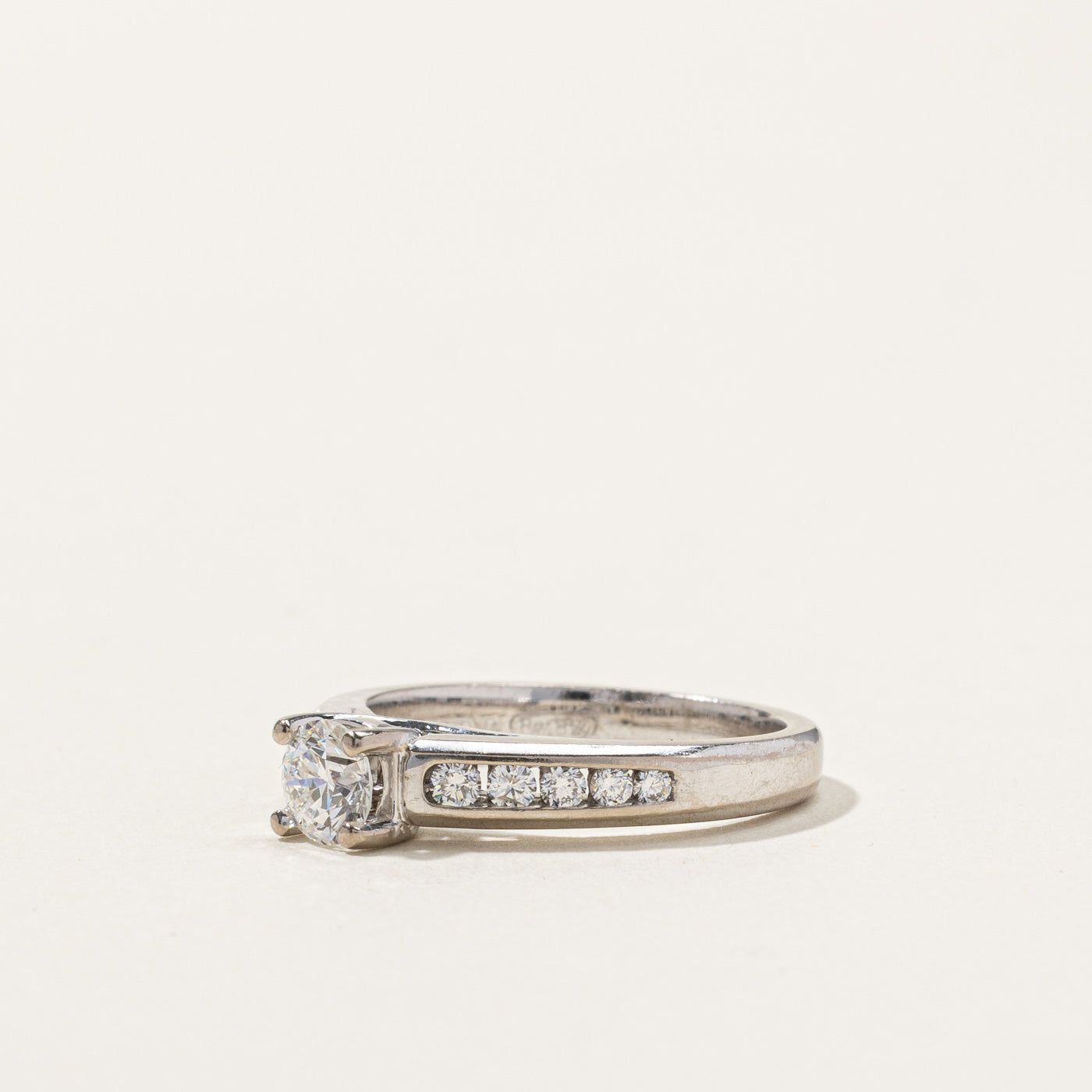 0.75ctw VS2 F Solitaire Diamond Ring with Accents - Size 6.75 | Elegant Engagement, Wedding, Anniversary Gift for Women | Fine Jewelry for Special Occasions